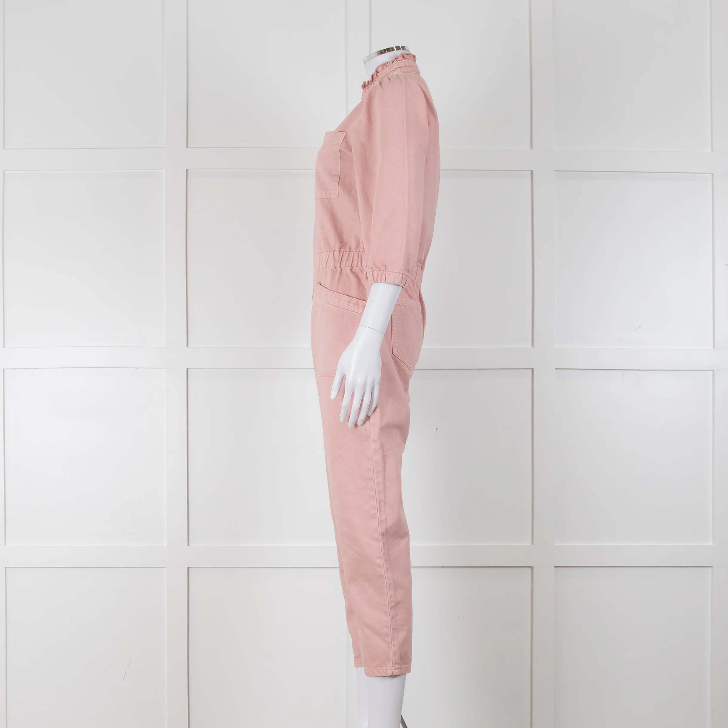 Wyse Pale Pink Denim Jumpsuit - Image 7