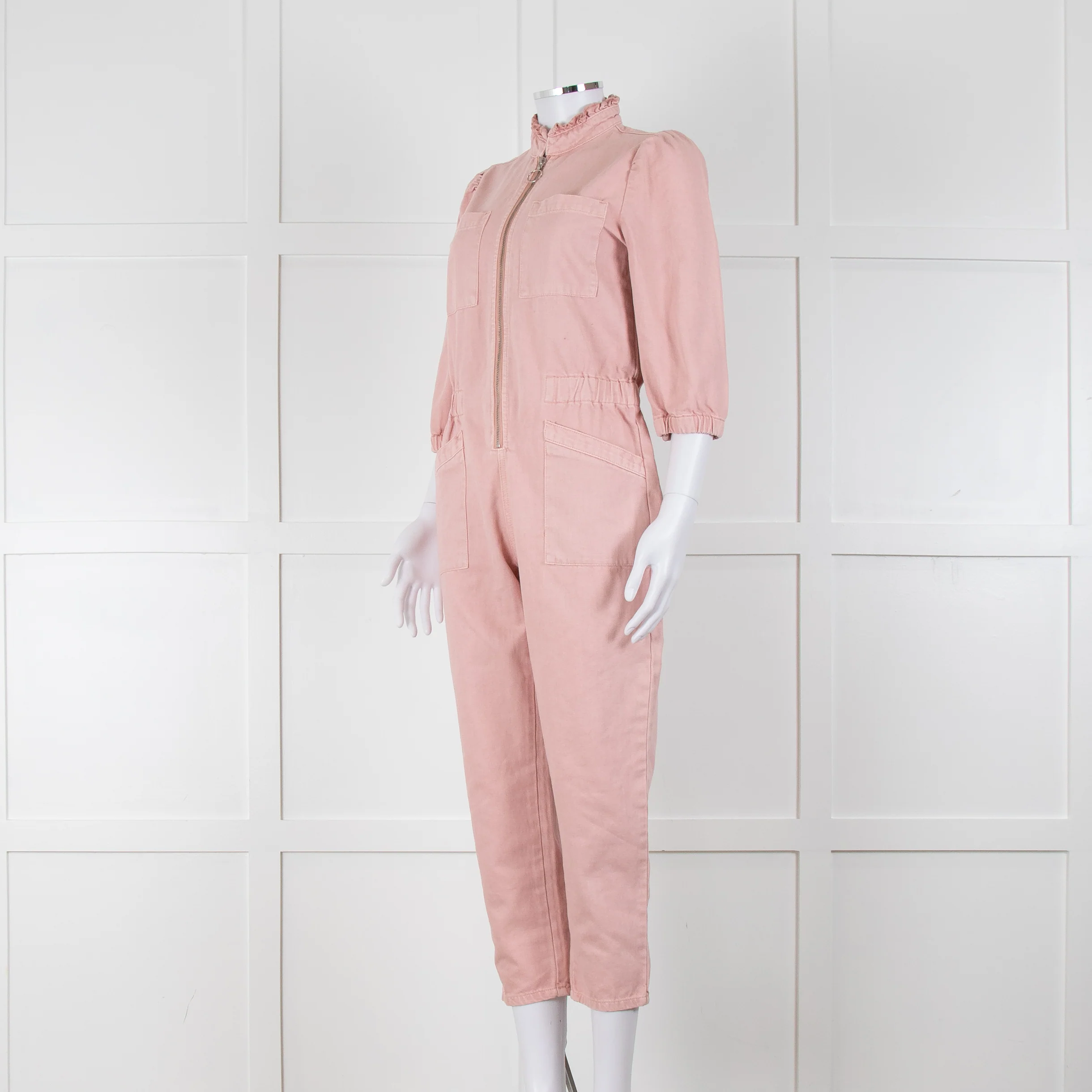 Wyse Pale Pink Denim Jumpsuit - Image 8