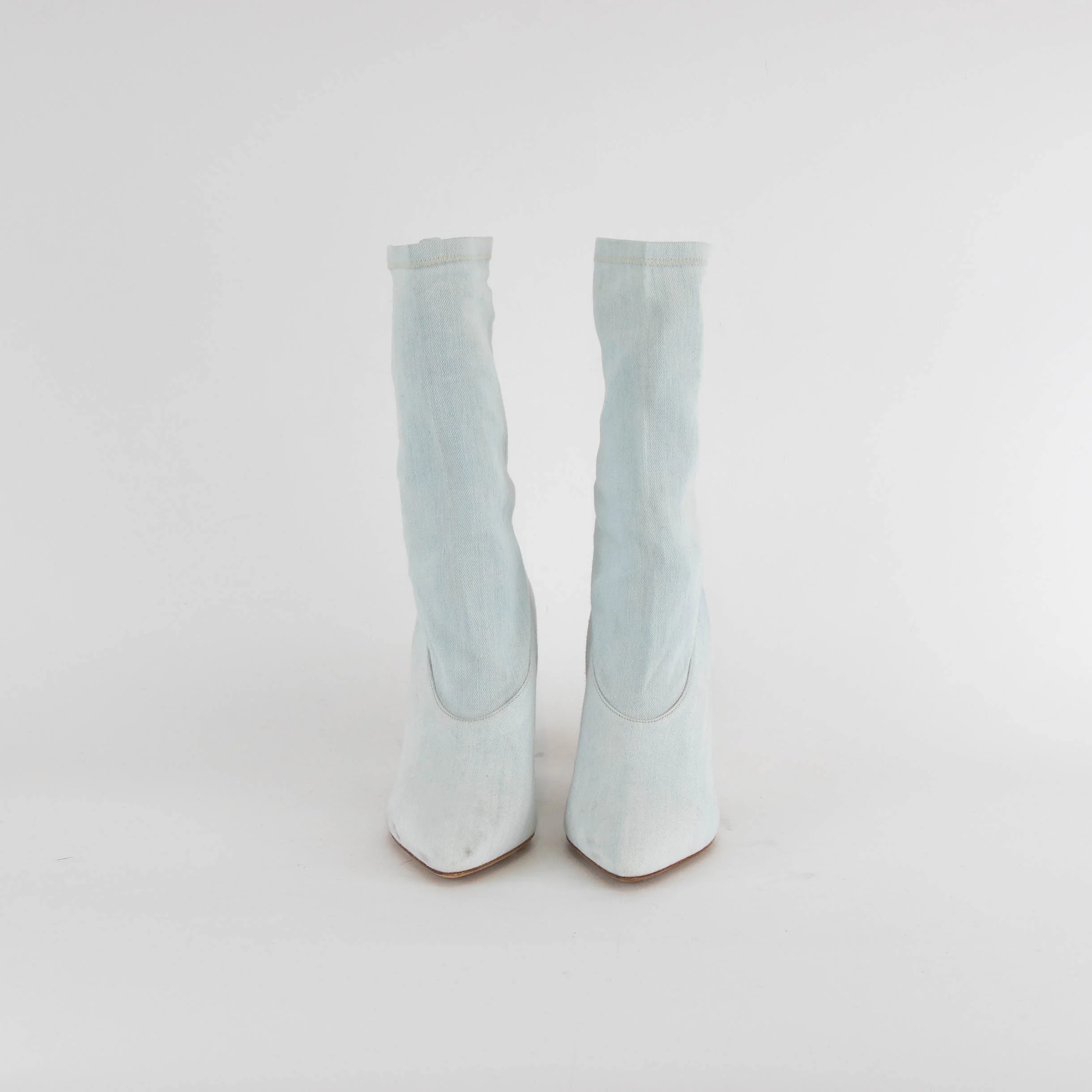 Yeezy Light Blue Denim Ankle Boots - Image 2