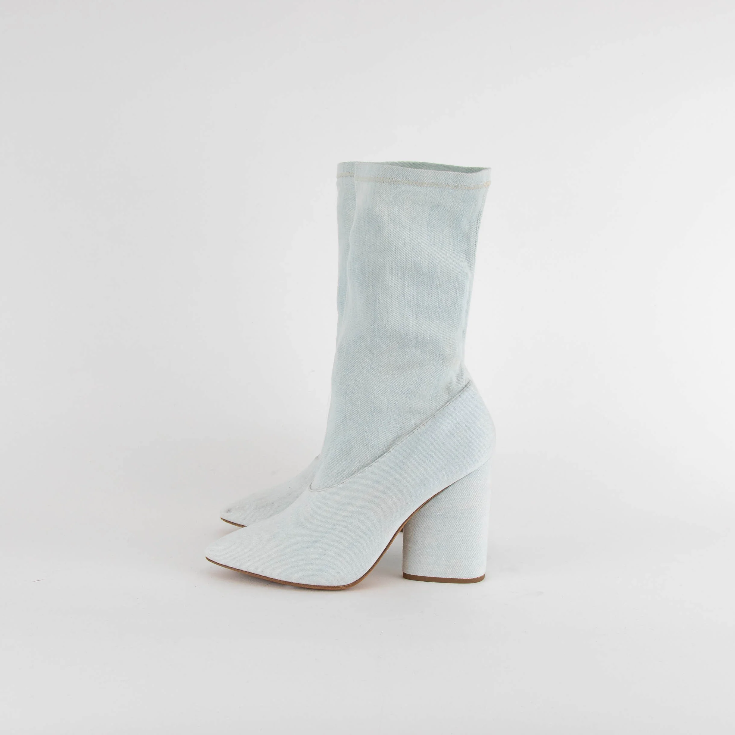 Yeezy Light Blue Denim Ankle Boots - Image 3