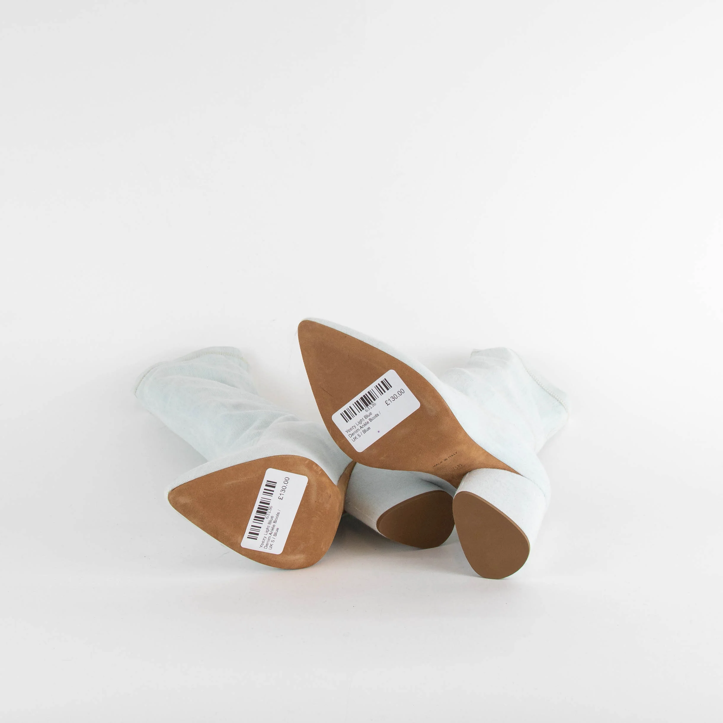 Yeezy Light Blue Denim Ankle Boots - Image 5