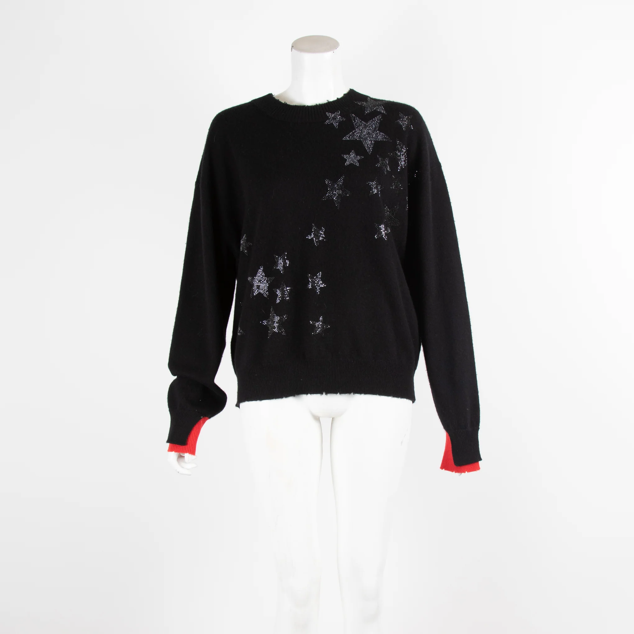 Zadig & Voltaire Preloved Black Cashmere Sequin Star Jumper
