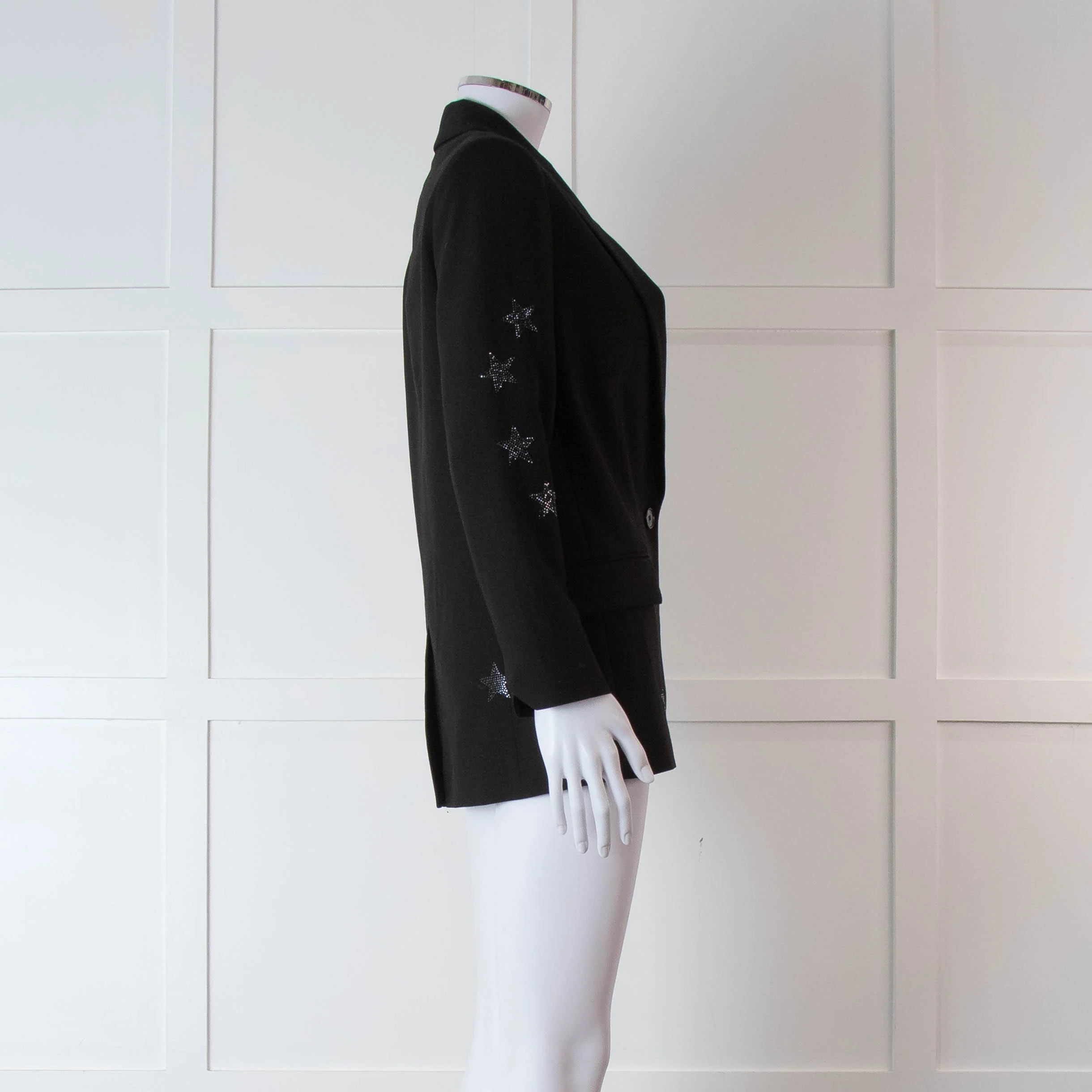 Zadig & Voltaire Black Diamante Star Blazer Jacket - Image 3