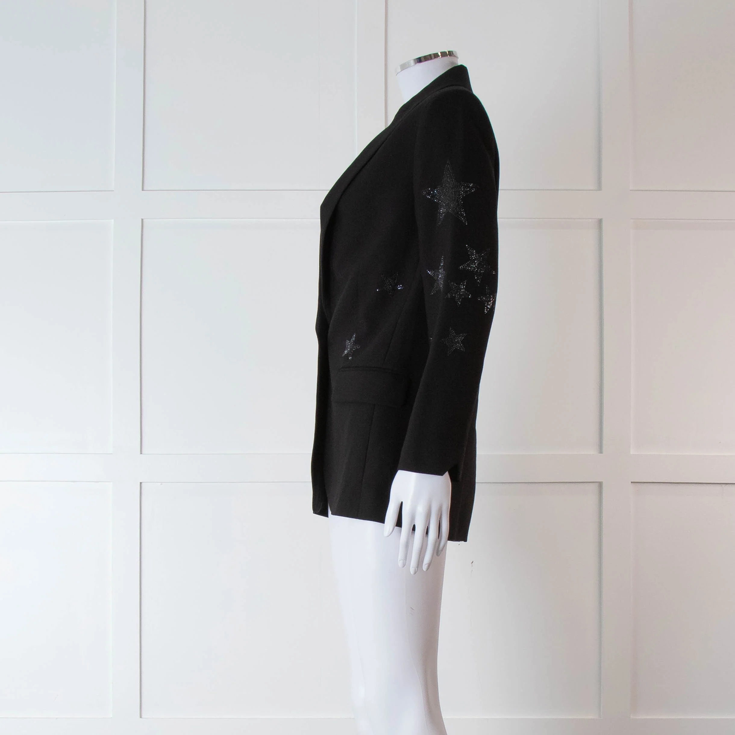 Zadig & Voltaire Black Diamante Star Blazer Jacket - Image 7