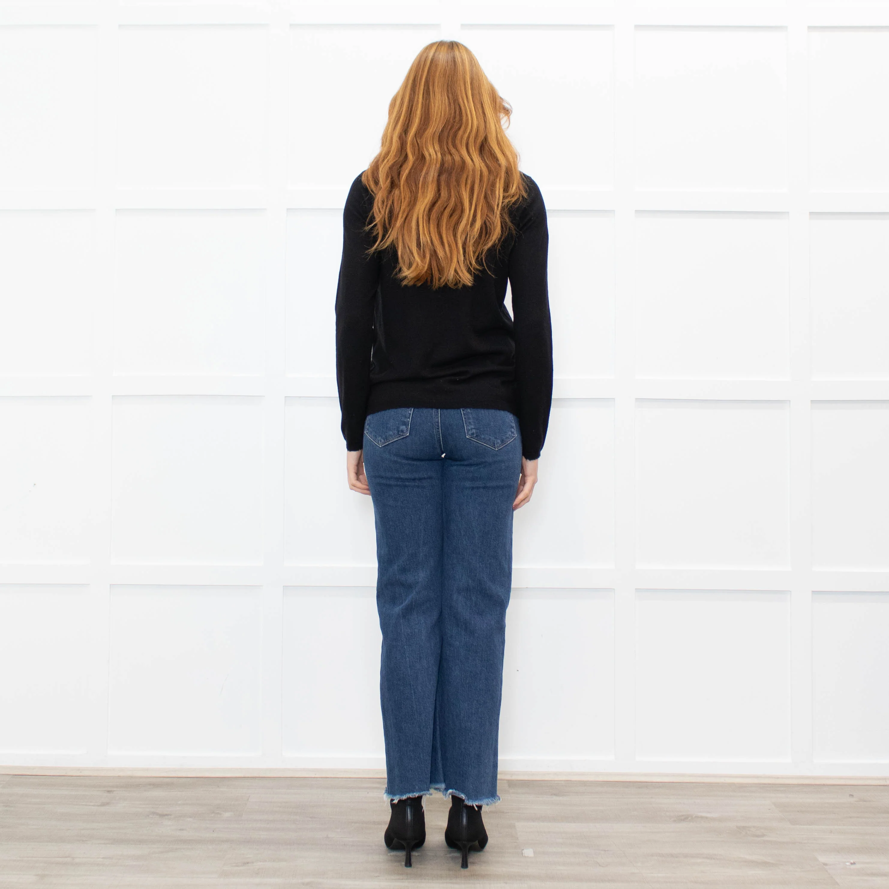Zadig & Voltaire Preloved Black Gold Diamante Skull Fine Cashmere Knit Jumper - Image 5