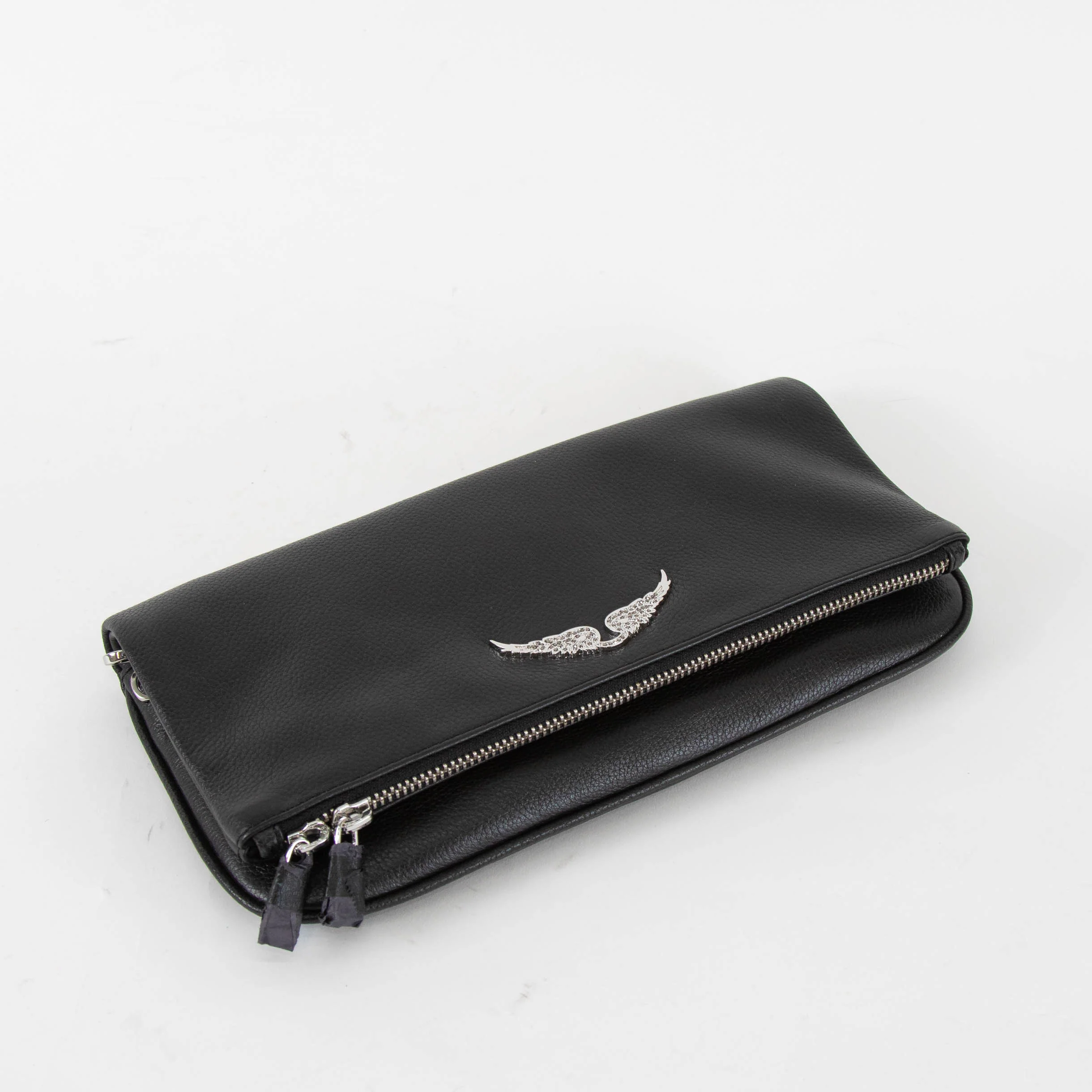 Zadig & Voltaire Preloved Black Rock Clutch with Chain Strap - Image 6