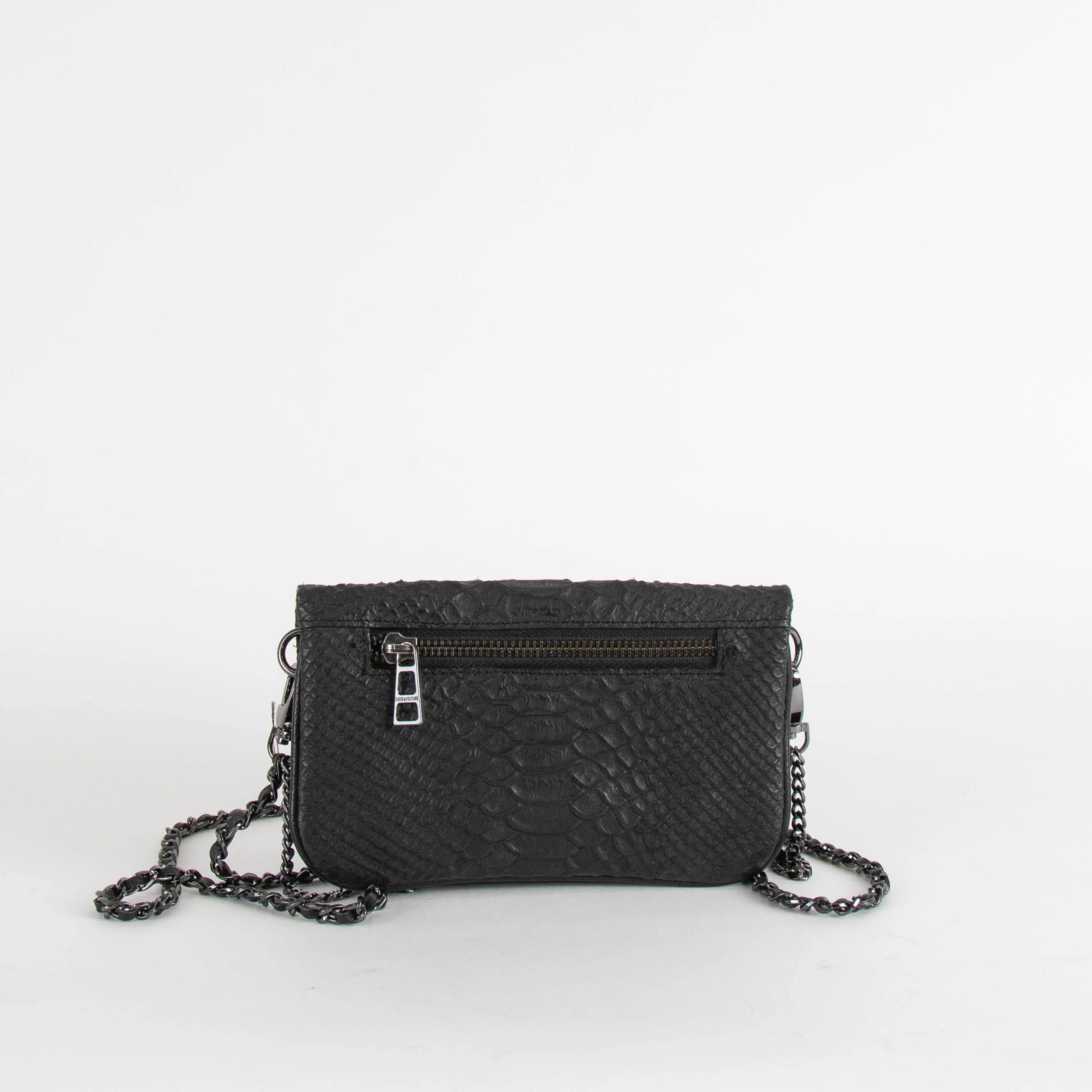 Zadig & Voltaire Preloved Black Rock Nano Savage Clutch Bag - Image 4