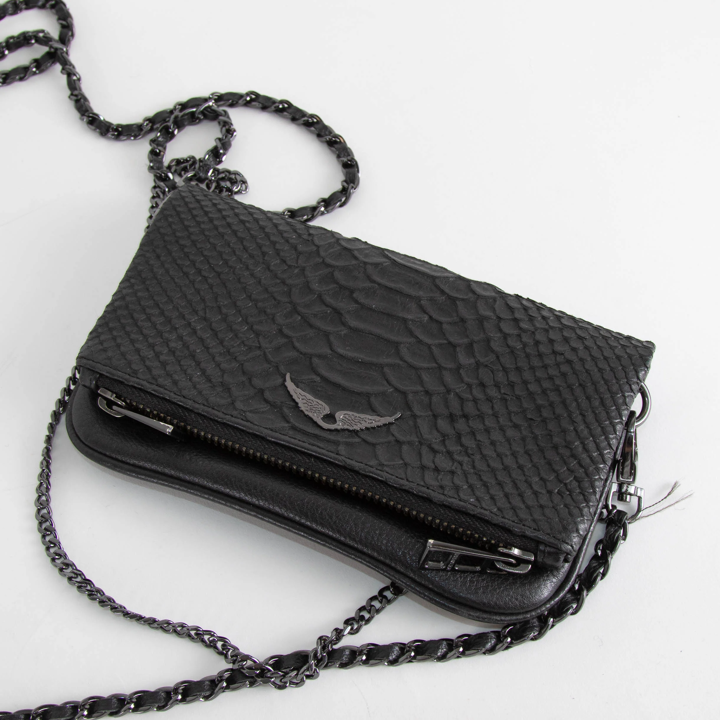 Zadig & Voltaire Preloved Black Rock Nano Savage Clutch Bag - Image 5