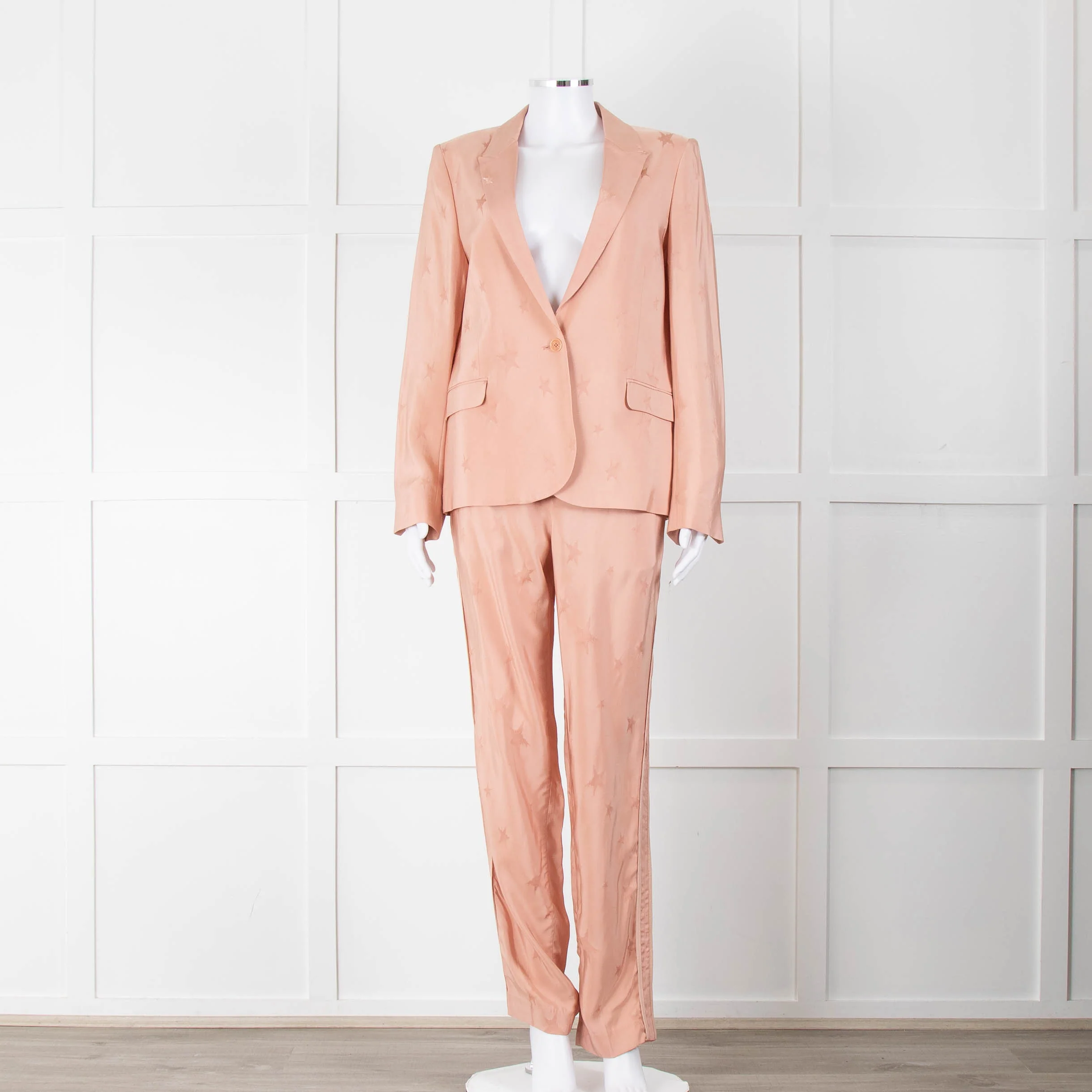 Zadig & Voltaire Blush Pink Star Print Jacket - Image 9