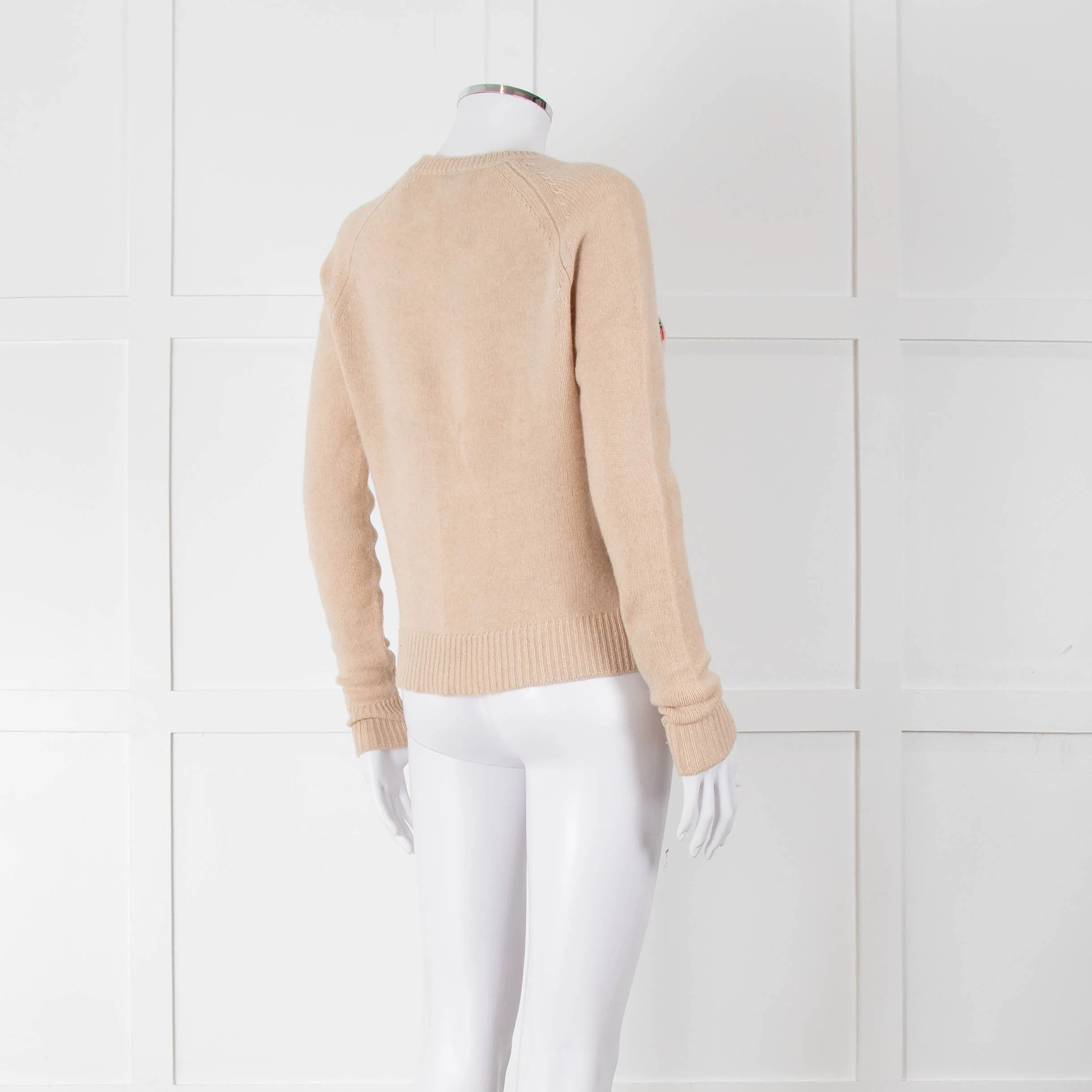 Zadig & Voltaire Camel Round Neck 'Music' Cashmere Sweater - Image 4