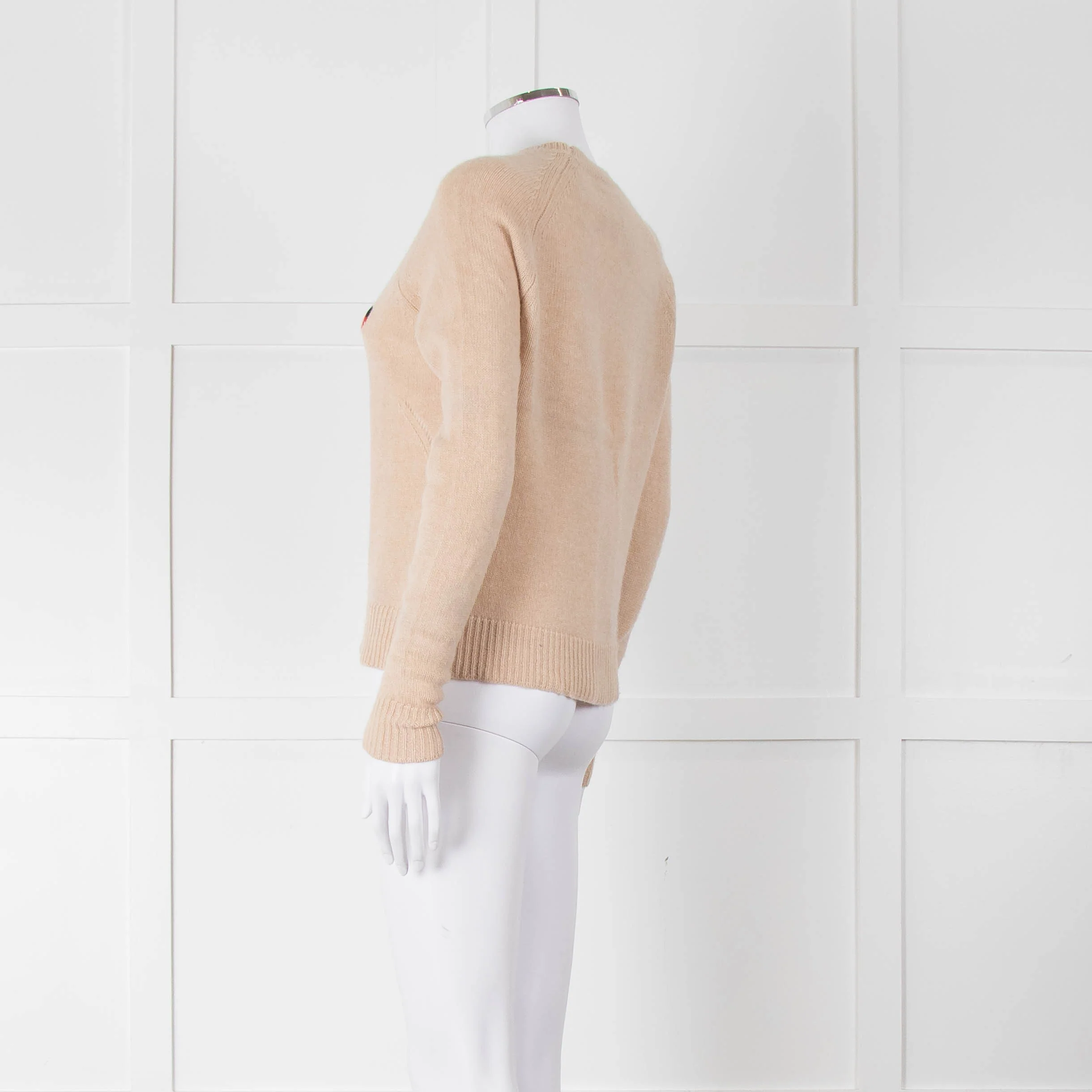 Zadig & Voltaire Camel Round Neck 'Music' Cashmere Sweater - Image 6