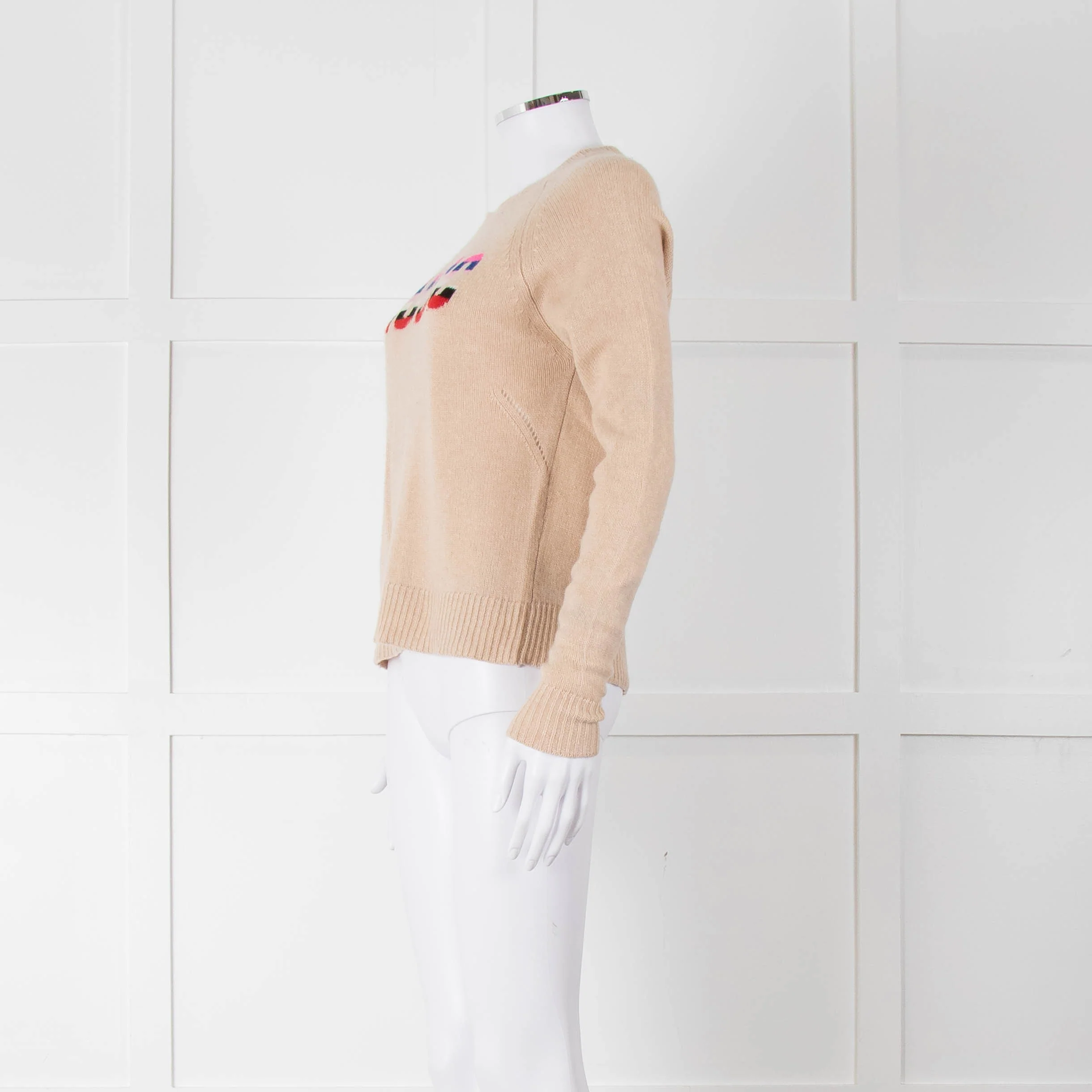 Zadig & Voltaire Camel Round Neck 'Music' Cashmere Sweater - Image 7
