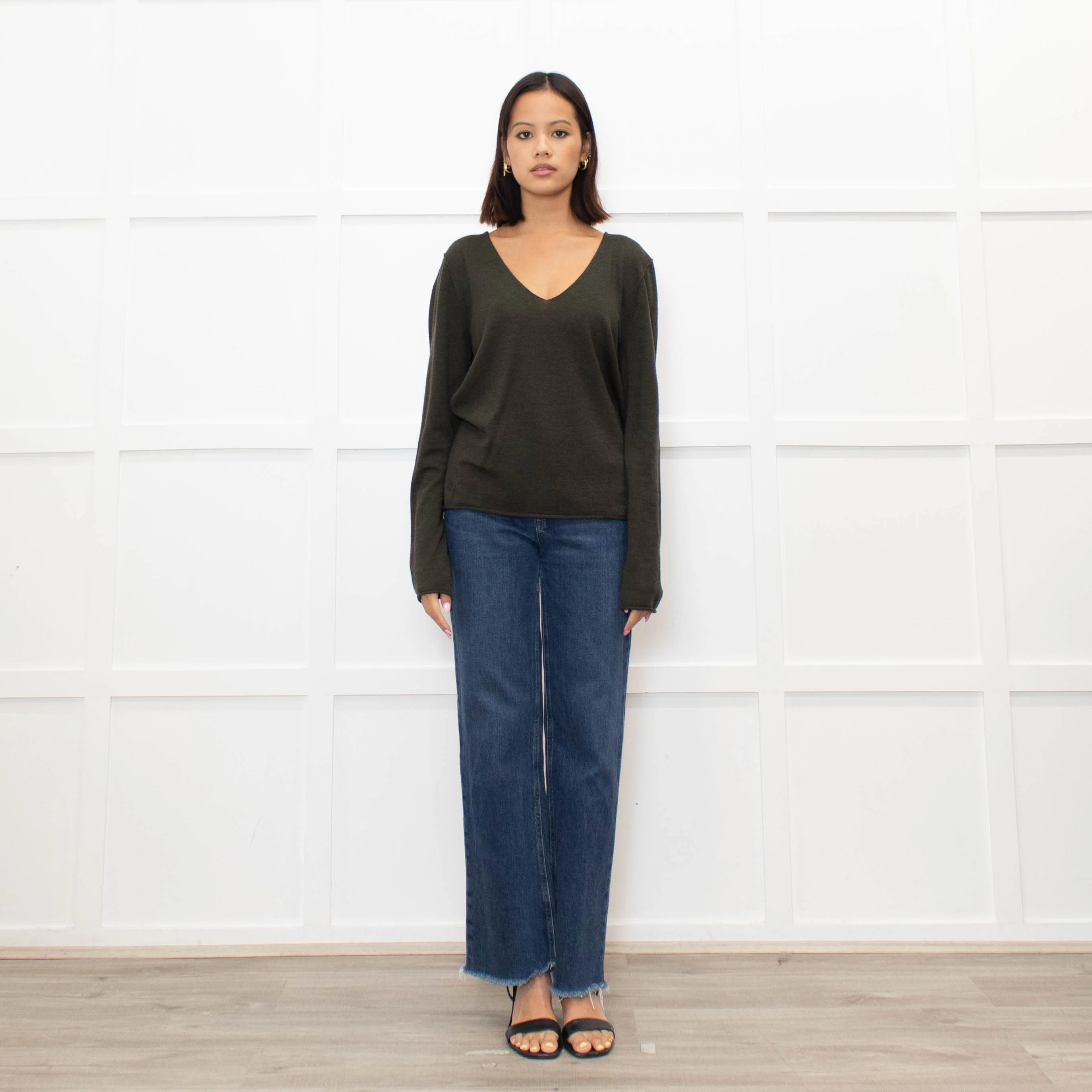Zadig & Voltaire Dark Green Merino Wool Jumper With Embellishment on Back
