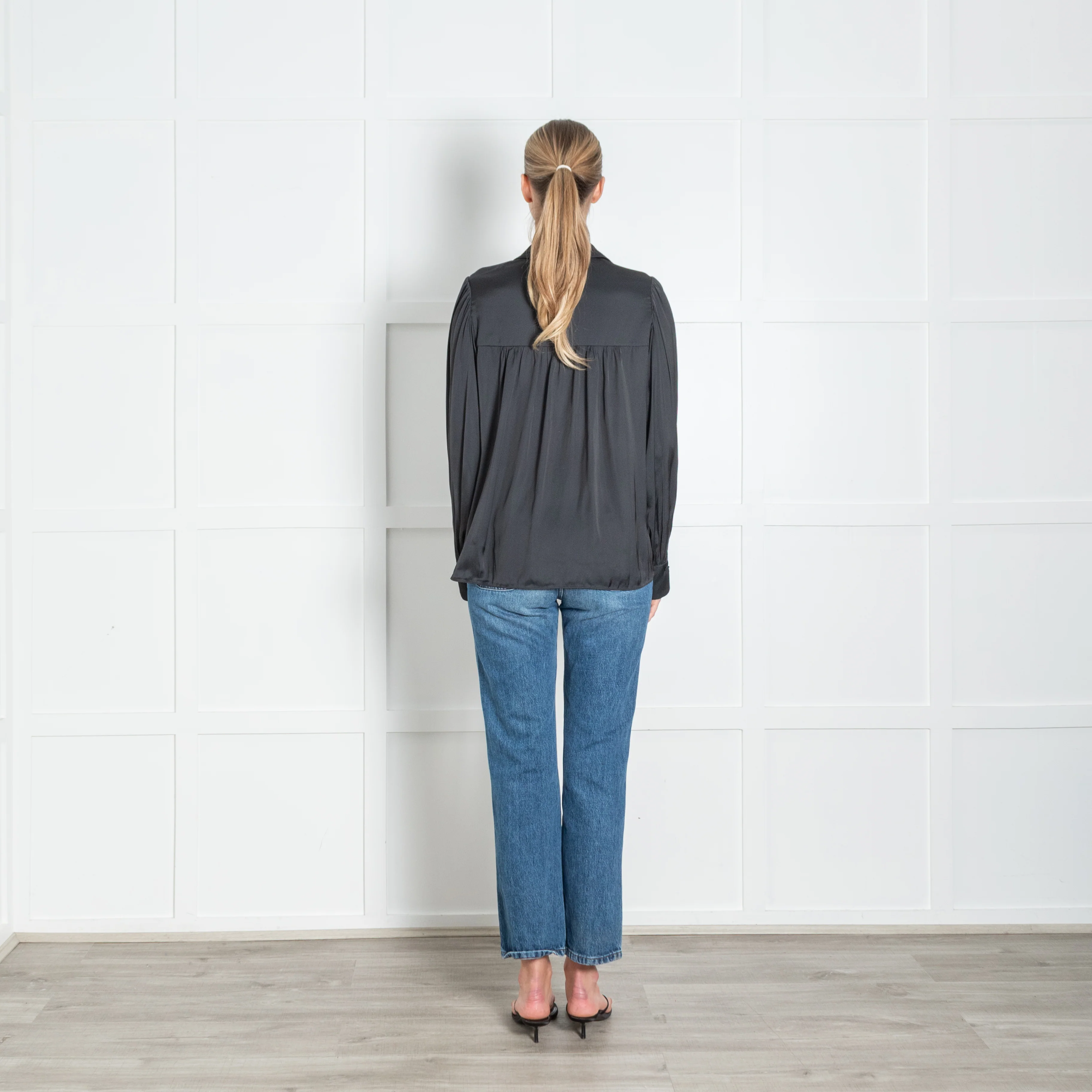 Zadig & Voltaire Preloved Dark Grey Silky Blouse - Image 5