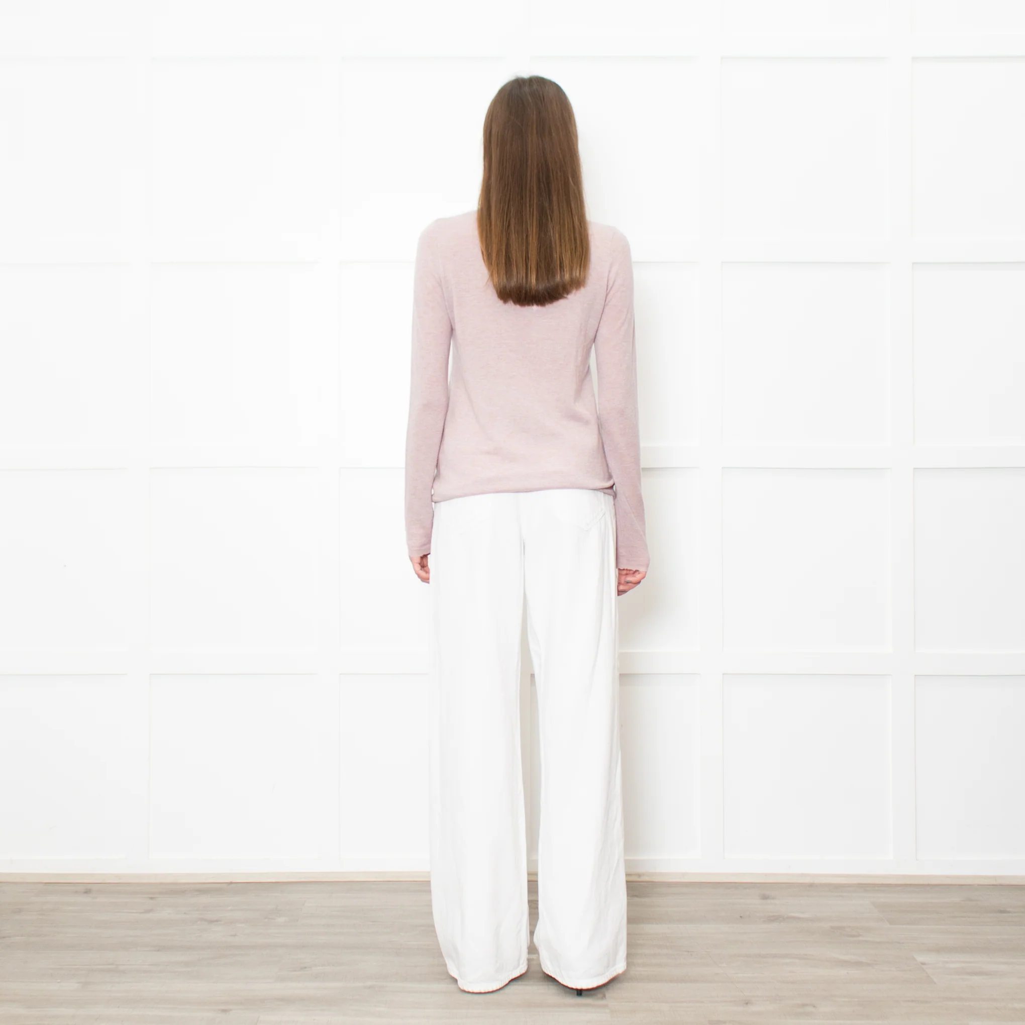 Zadig & Voltaire Deluxe Pink Cashmere Jumper With Diamante Skull - Image 5