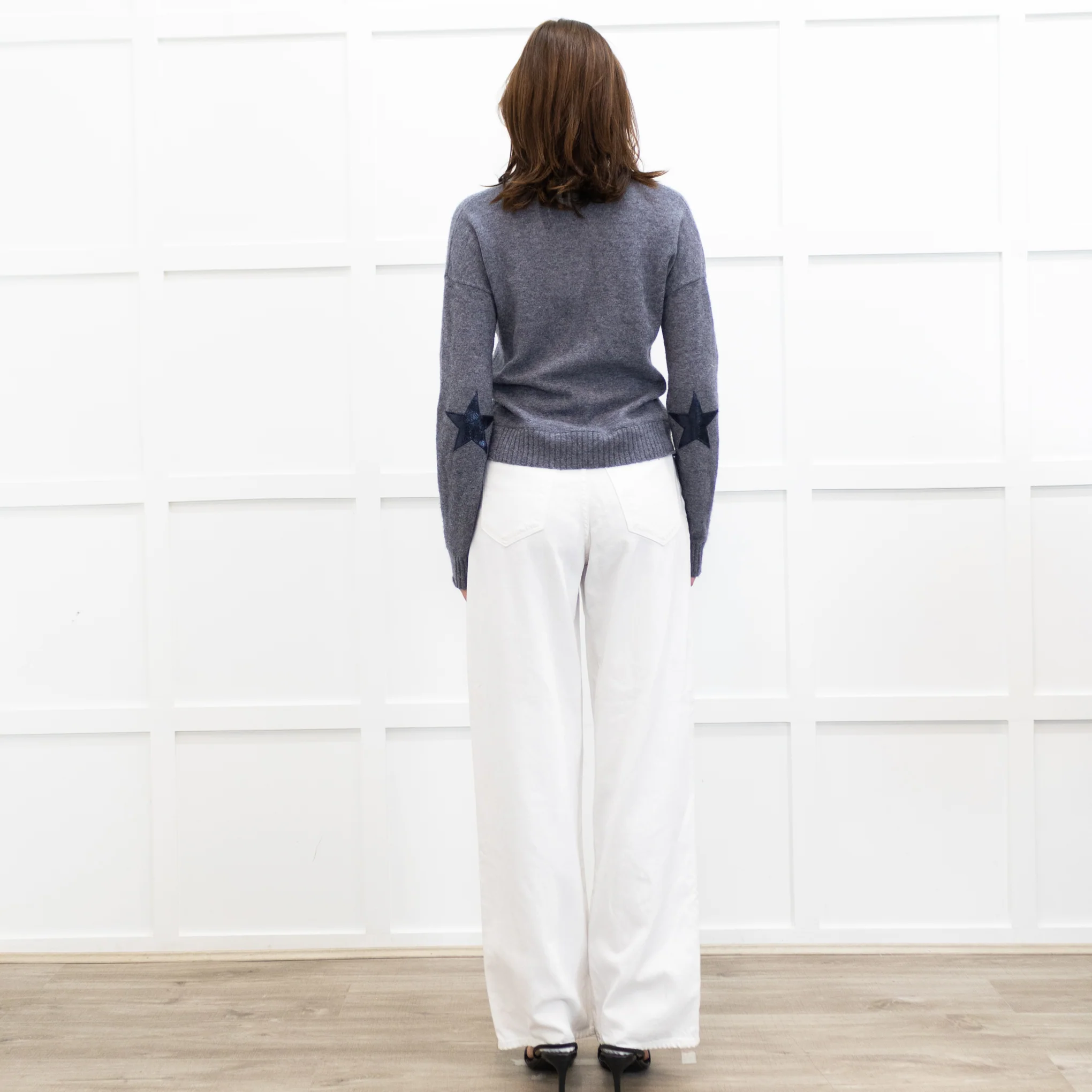 Zadig & Voltaire Grey Cashmere V Neck Jumper - Image 5