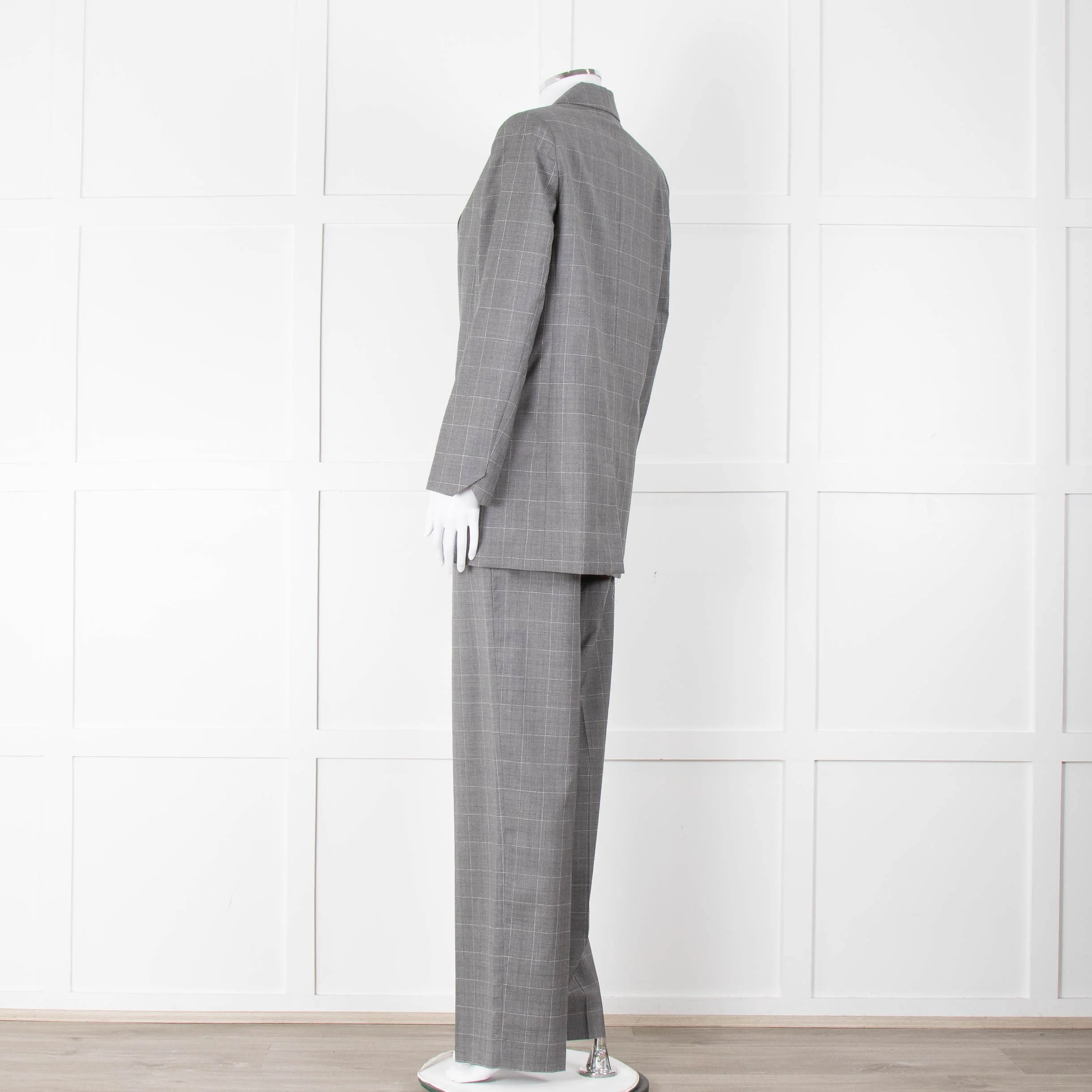 Zadig & Voltaire Grey Herringbone Suit Jacket and Trousers - Image 6