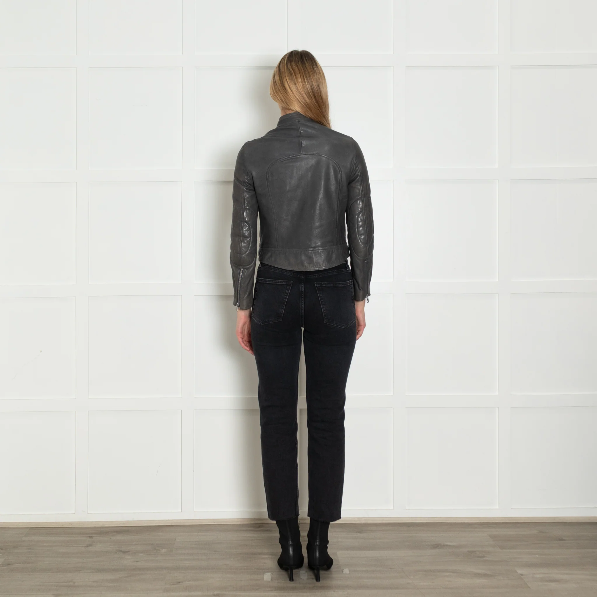 Zadig & Voltaire Grey Leather Jacket - Image 5