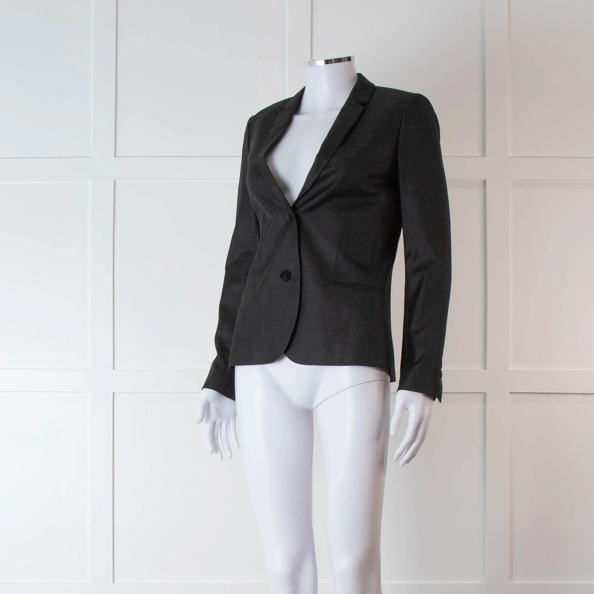 Zadig & Voltaire Grey Skull Diamante Back Blazer Jacket - Image 8