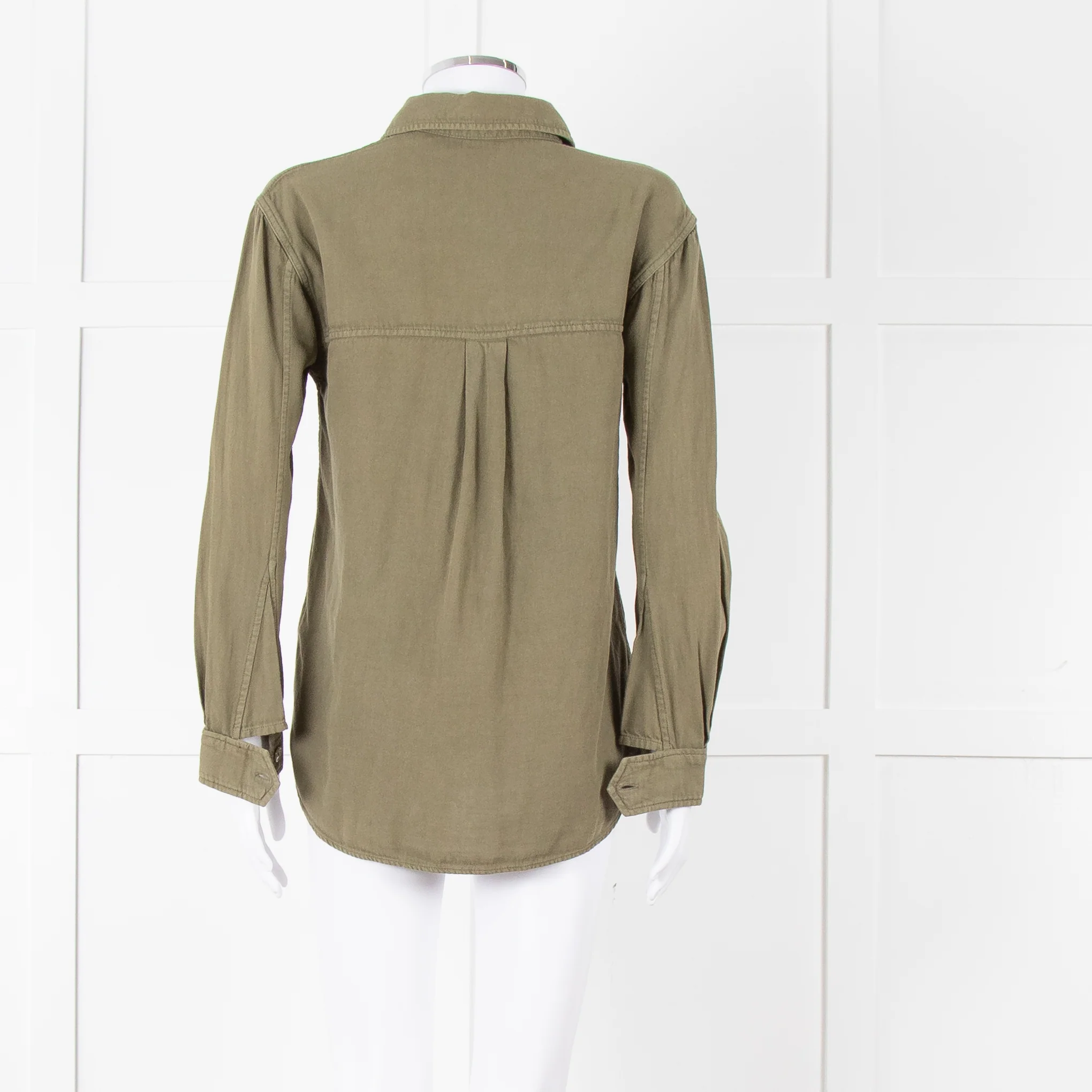 Zadig & Voltaire Khaki Cotton Army Style Shirt - Image 5