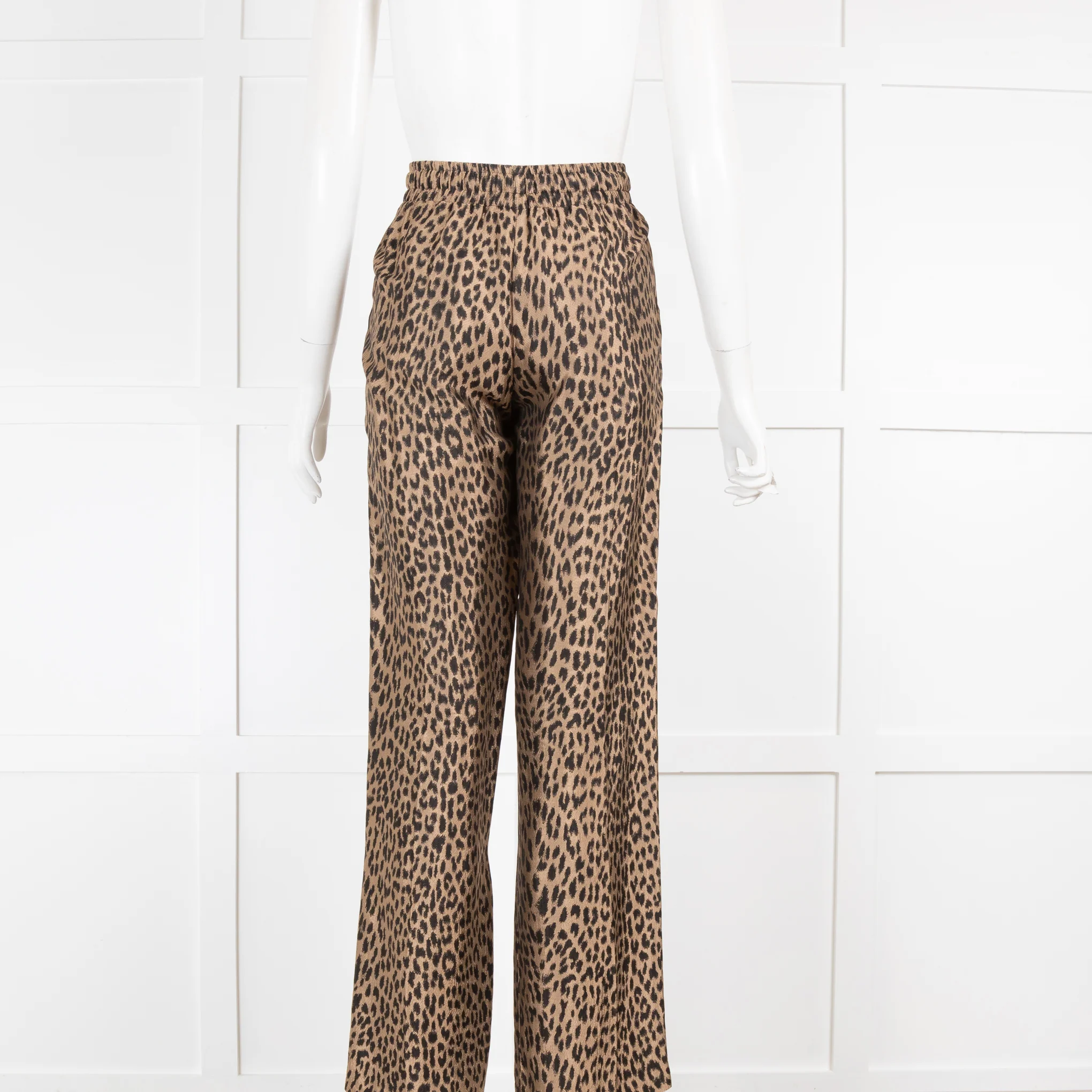 Zadig & Voltaire Leopard Print Straight Leg Trousers - Image 3