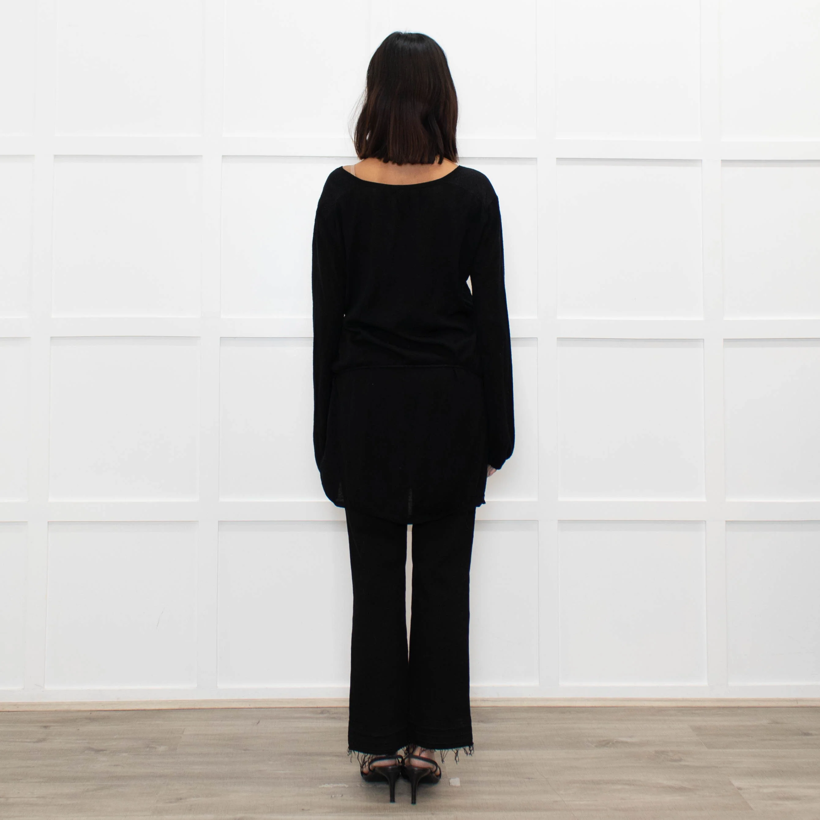 Zadig & Voltaire Lux Black Fine Knit Belted Sweater - Image 5