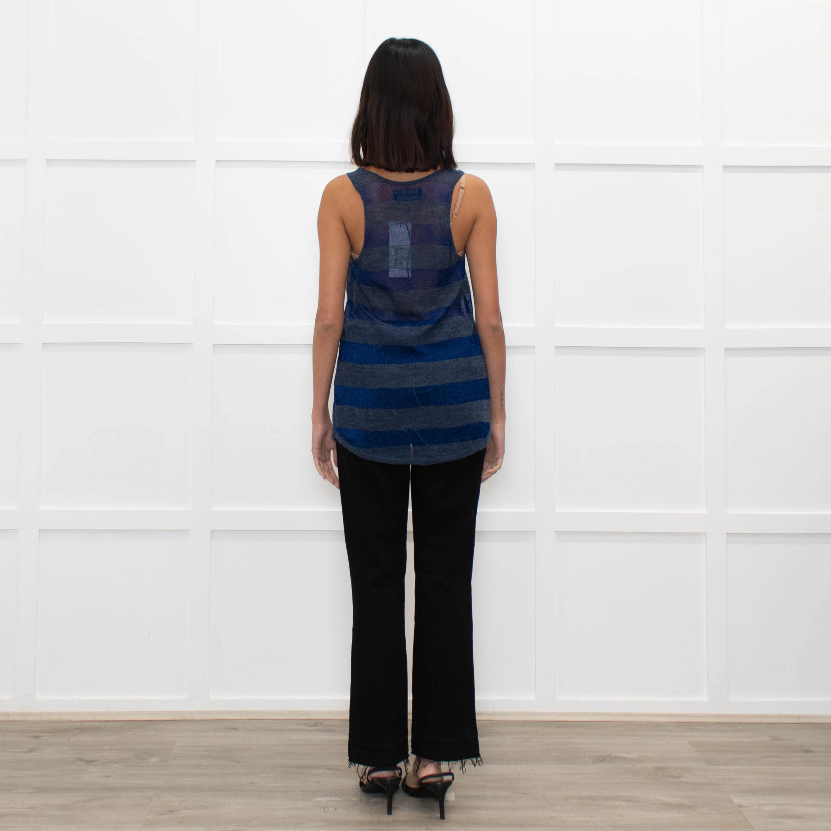Zadig & Voltaire Luxe Blue Lurex Striped Vest - Image 5