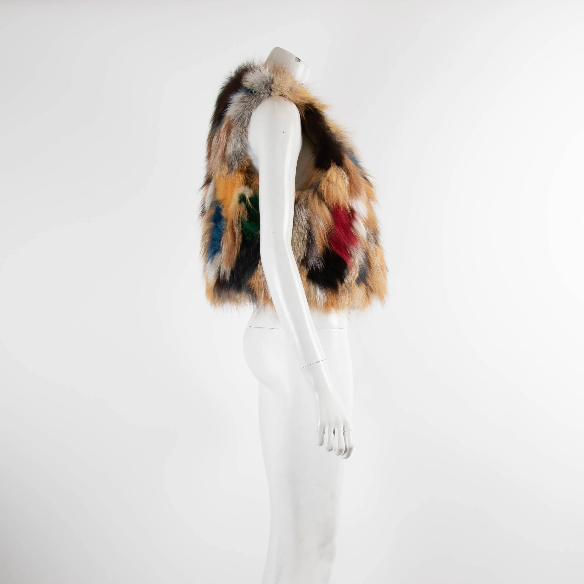 Zadig Voltaire Multicolour Fox Fur Short Gilet - Image 2
