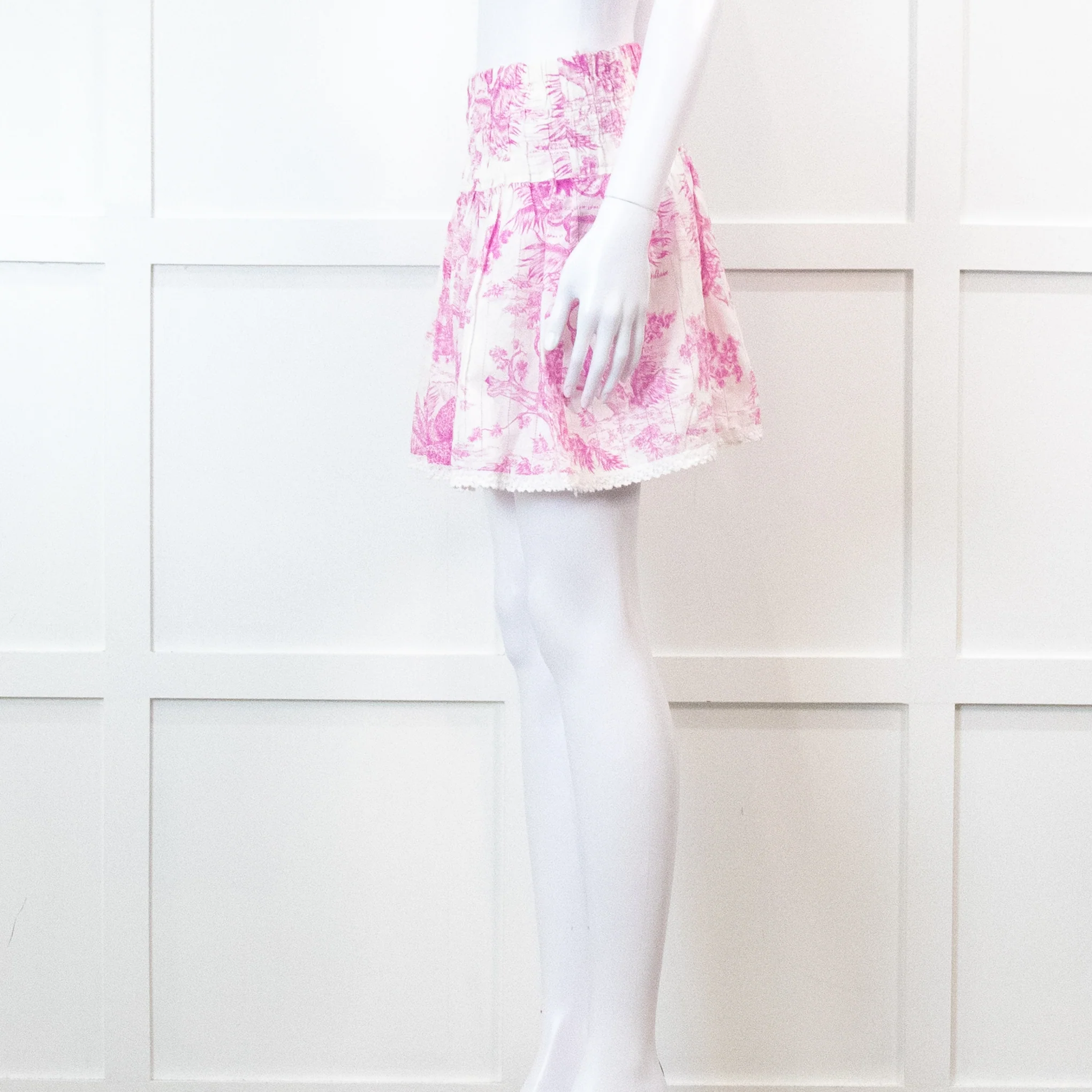 Zadig & Voltaire Pink and White Floral Mini Skirt - Image 7