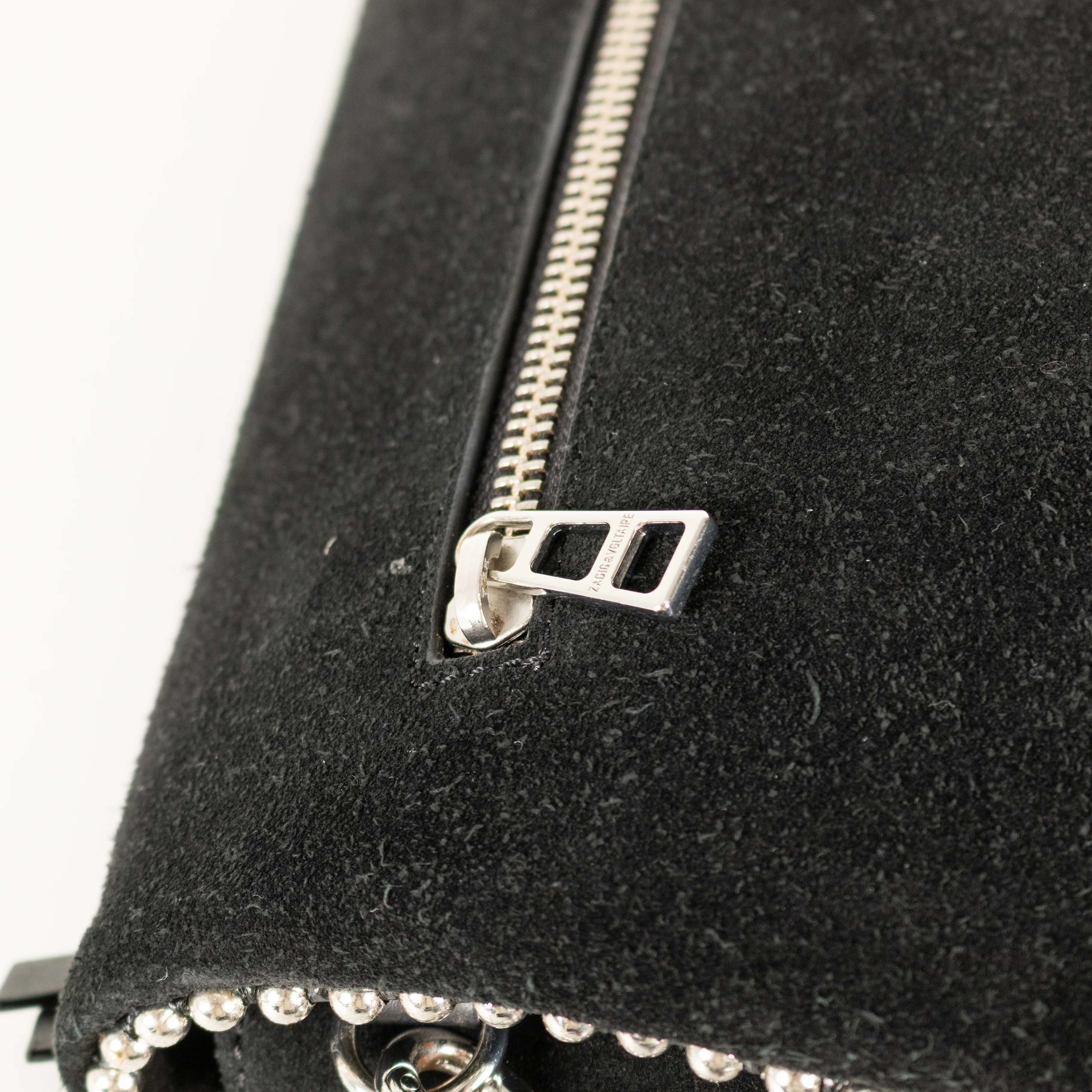 Zadig & Voltaire Preloved Rocky Black Suede Bag - Image 14