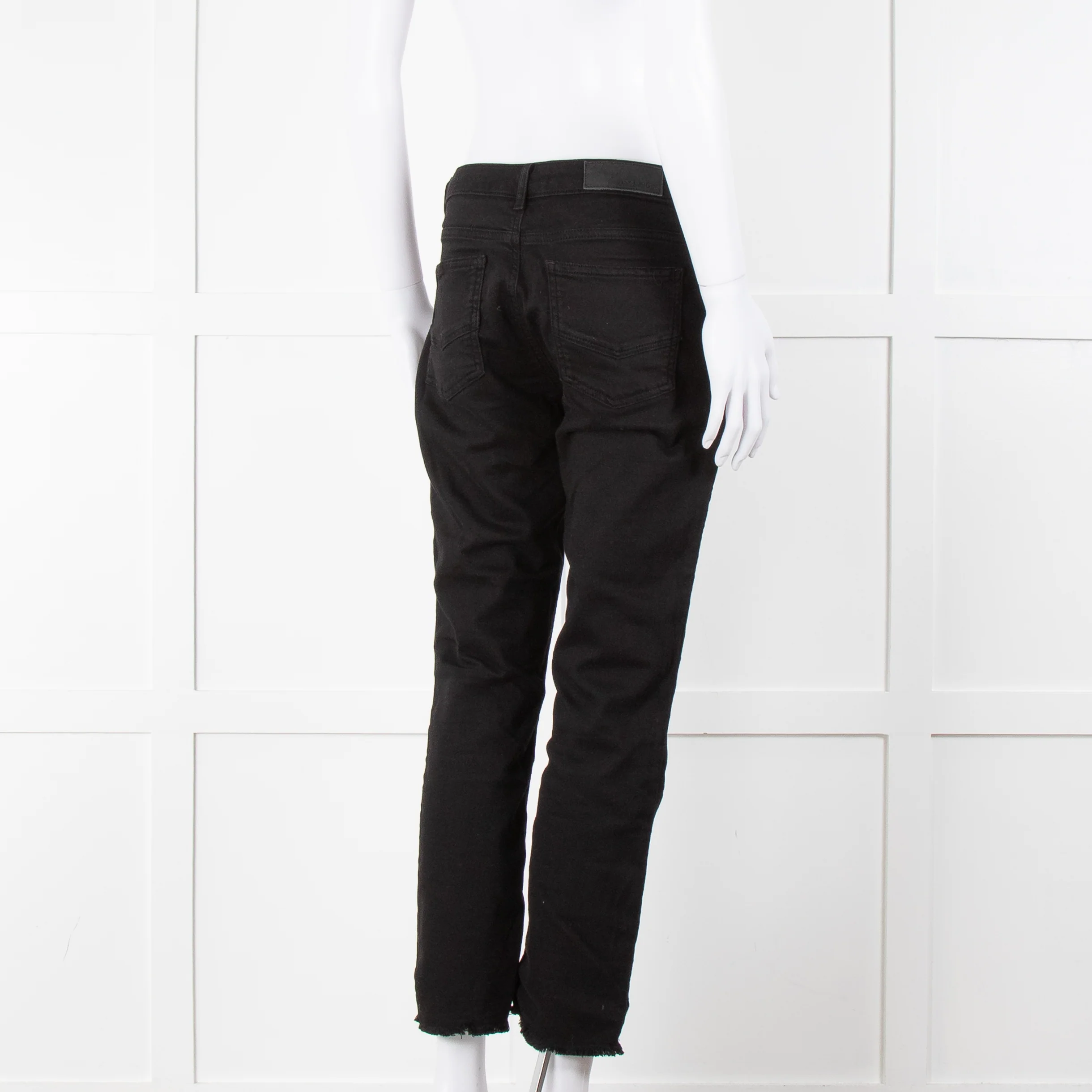 Zadig & Voltiare Black Raw Hem Zip Detail Jeans - Image 4
