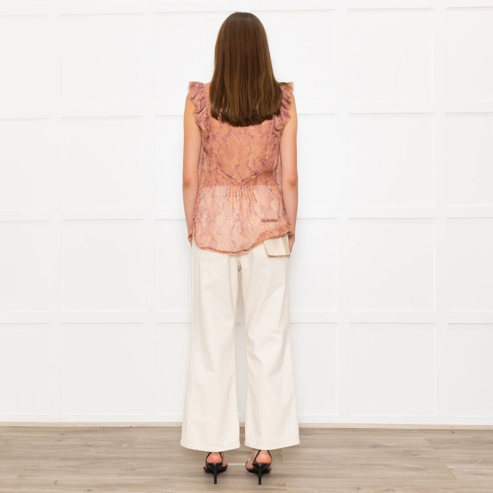 Zadig & Voltiare Pink And Purple Snake Print Sheer Blouse - Image 5