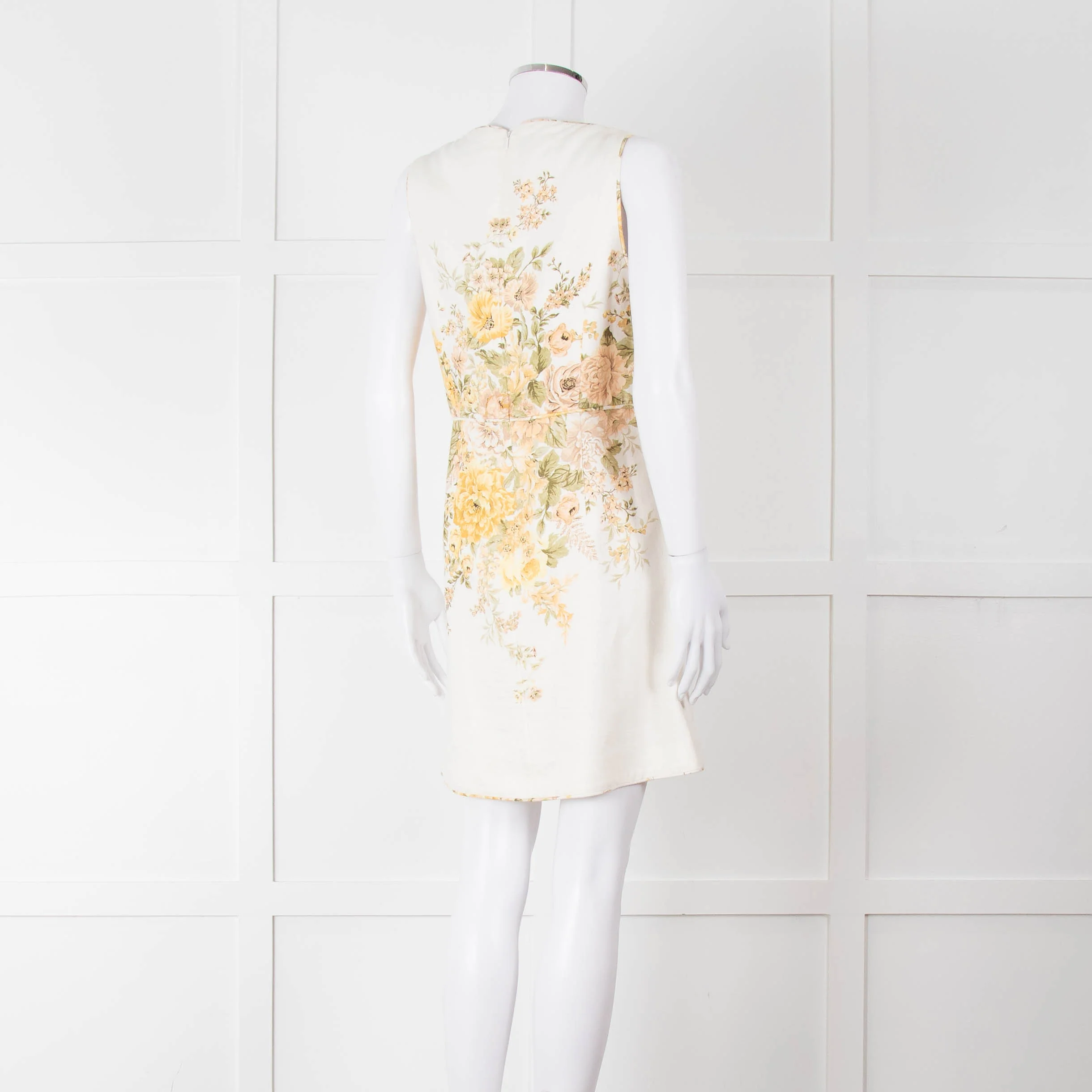 Zimmermann Amelie Cream Linen Floral Dress - Image 4