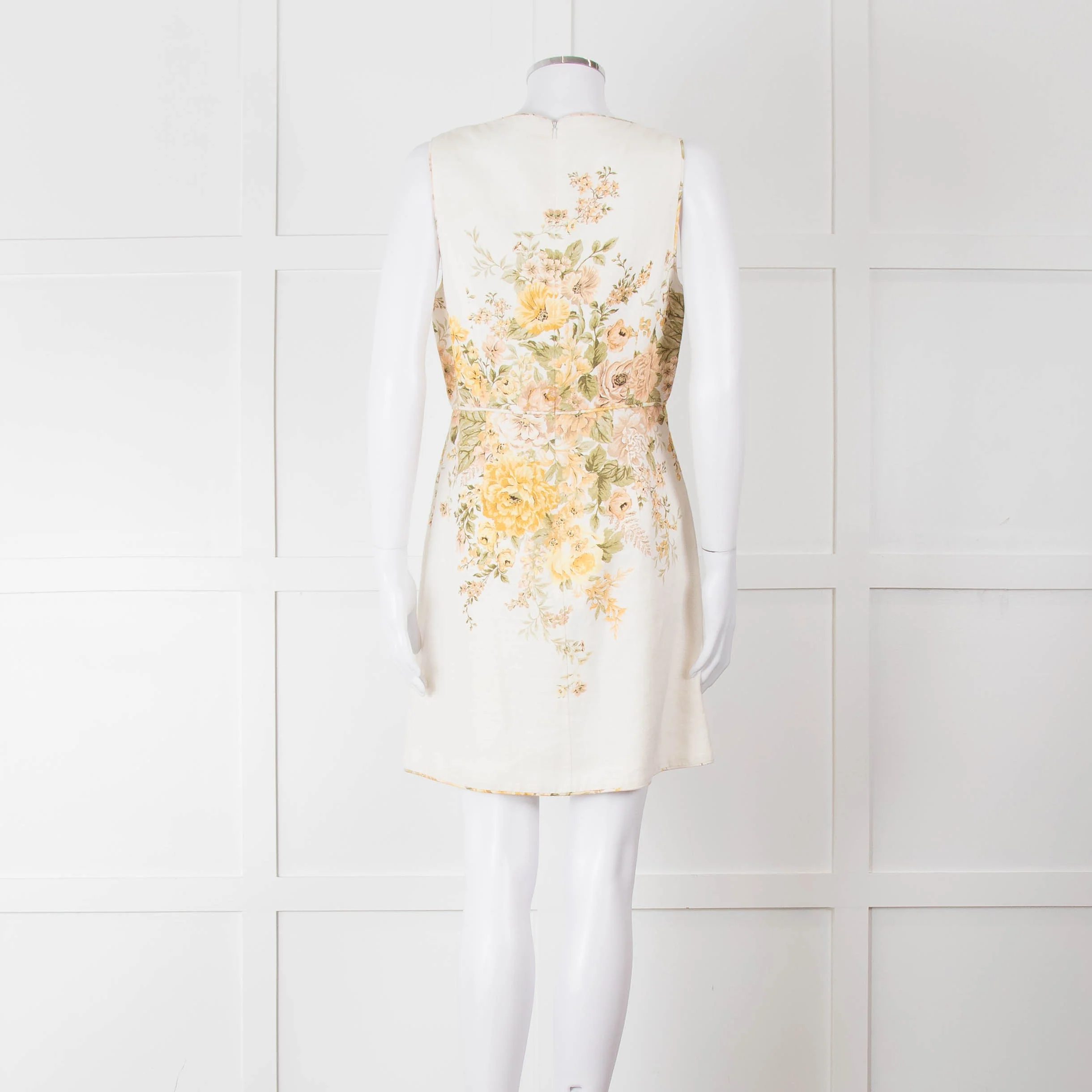 Zimmermann Amelie Cream Linen Floral Dress - Image 5