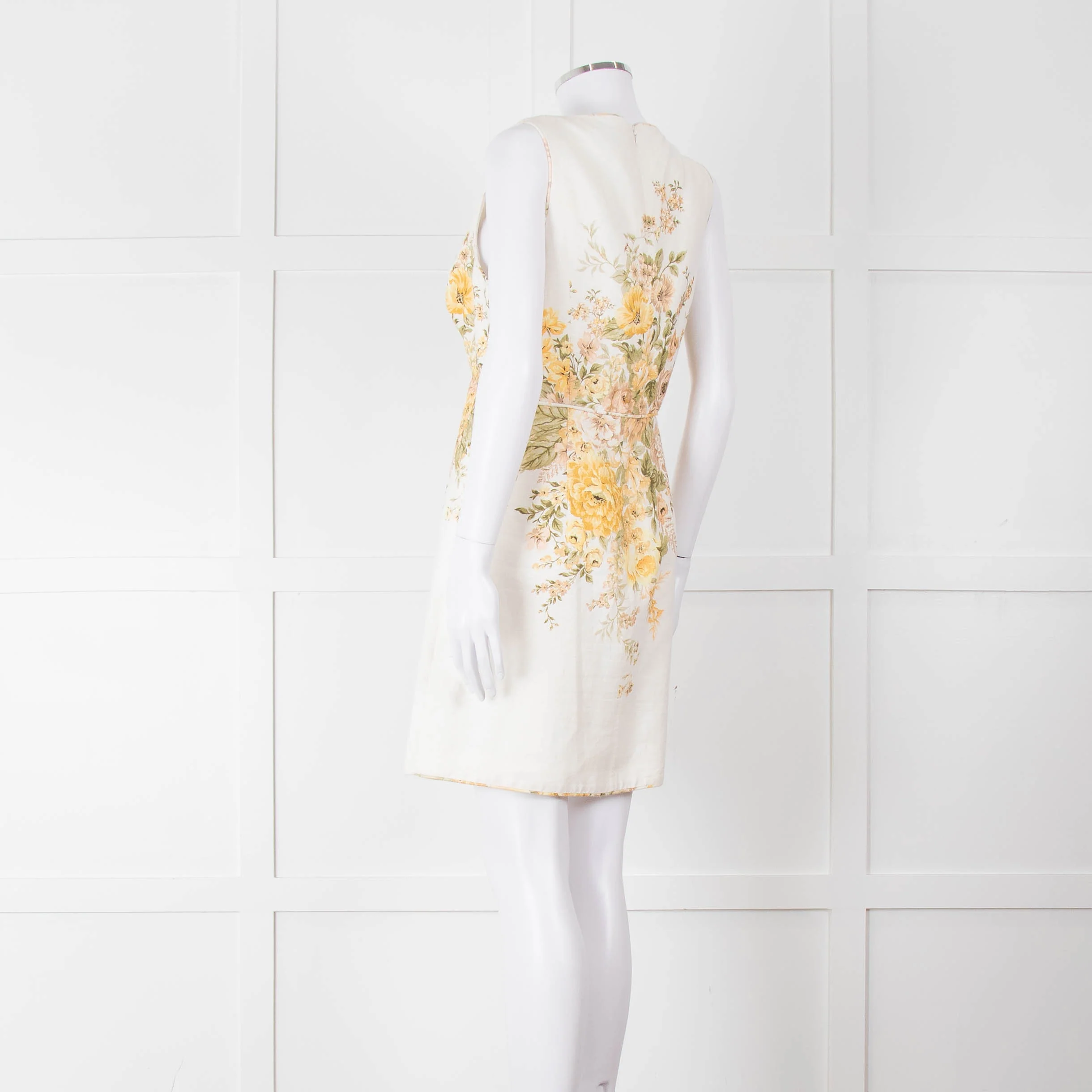 Zimmermann Amelie Cream Linen Floral Dress - Image 6