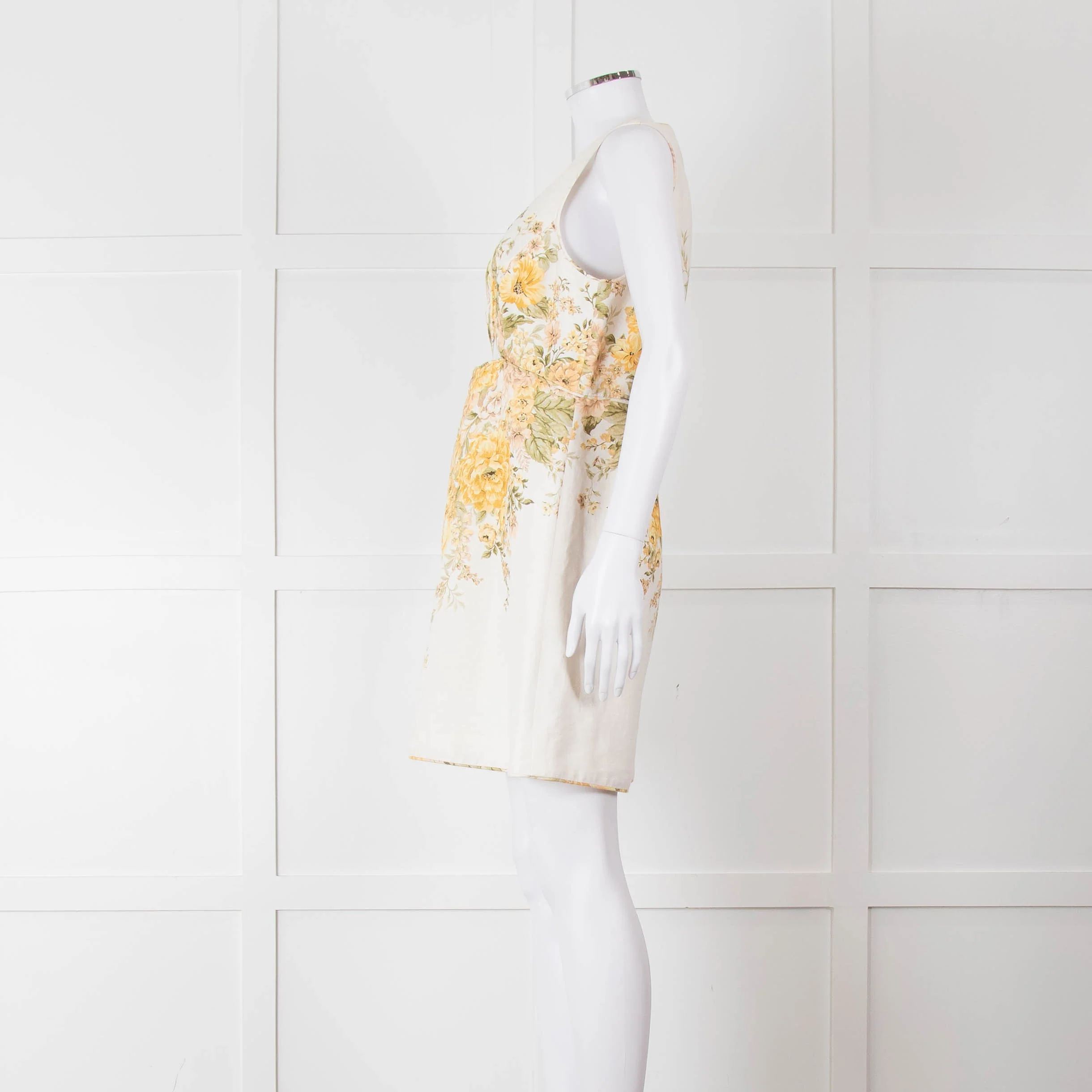 Zimmermann Amelie Cream Linen Floral Dress - Image 7