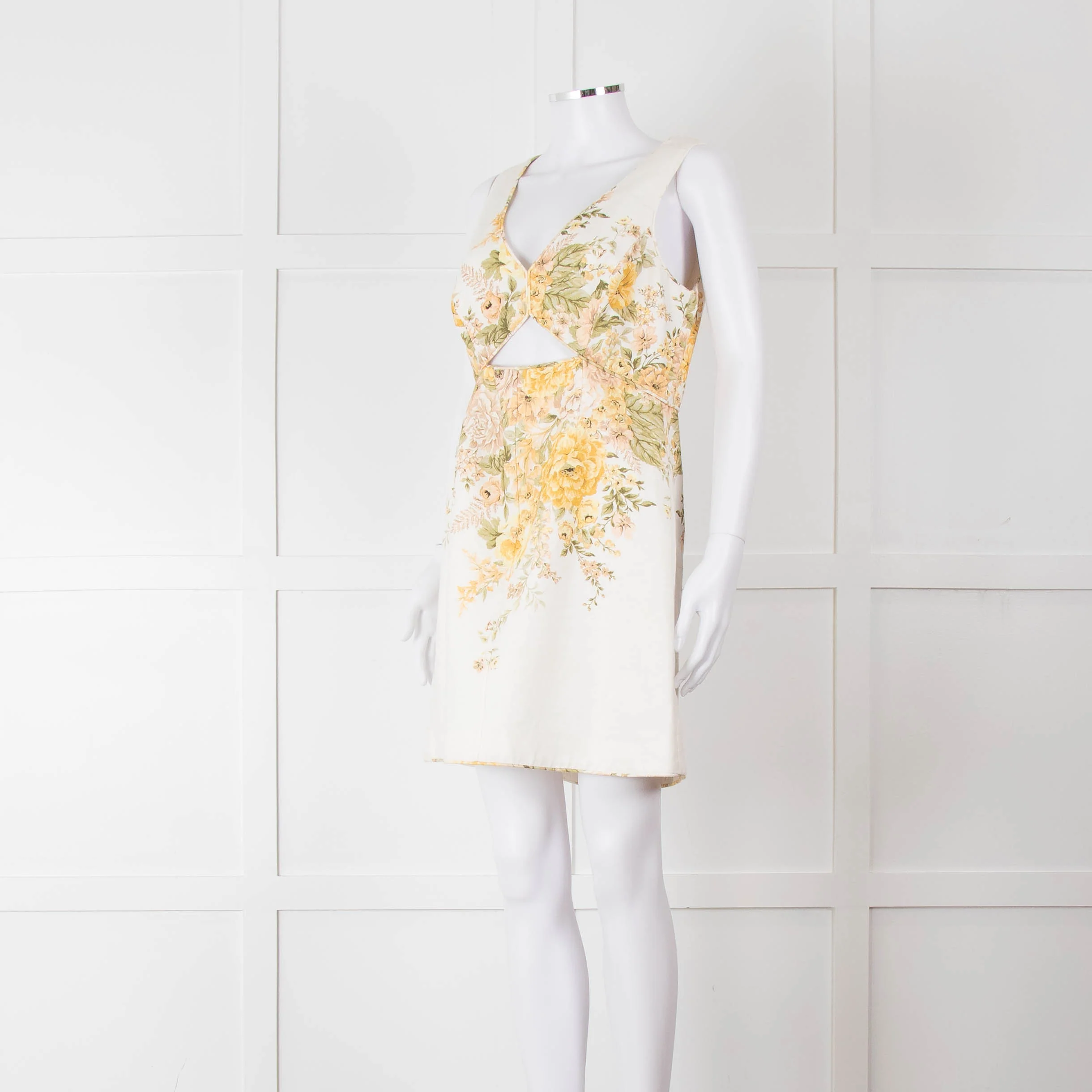 Zimmermann Amelie Cream Linen Floral Dress - Image 8