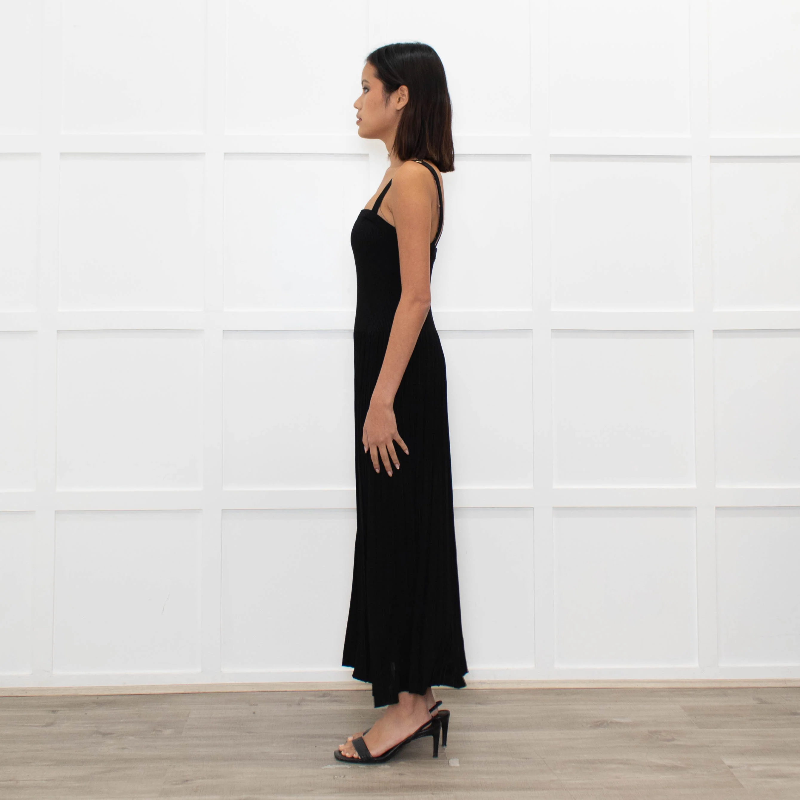 Zimmermann Black Pleated Sleeveless Knit Long Dress - Image 6