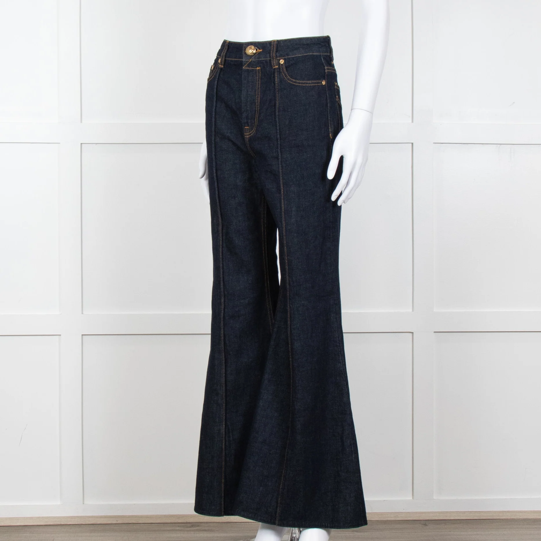 Zimmermann Dark Blue Denim Flared Jeans - Image 2