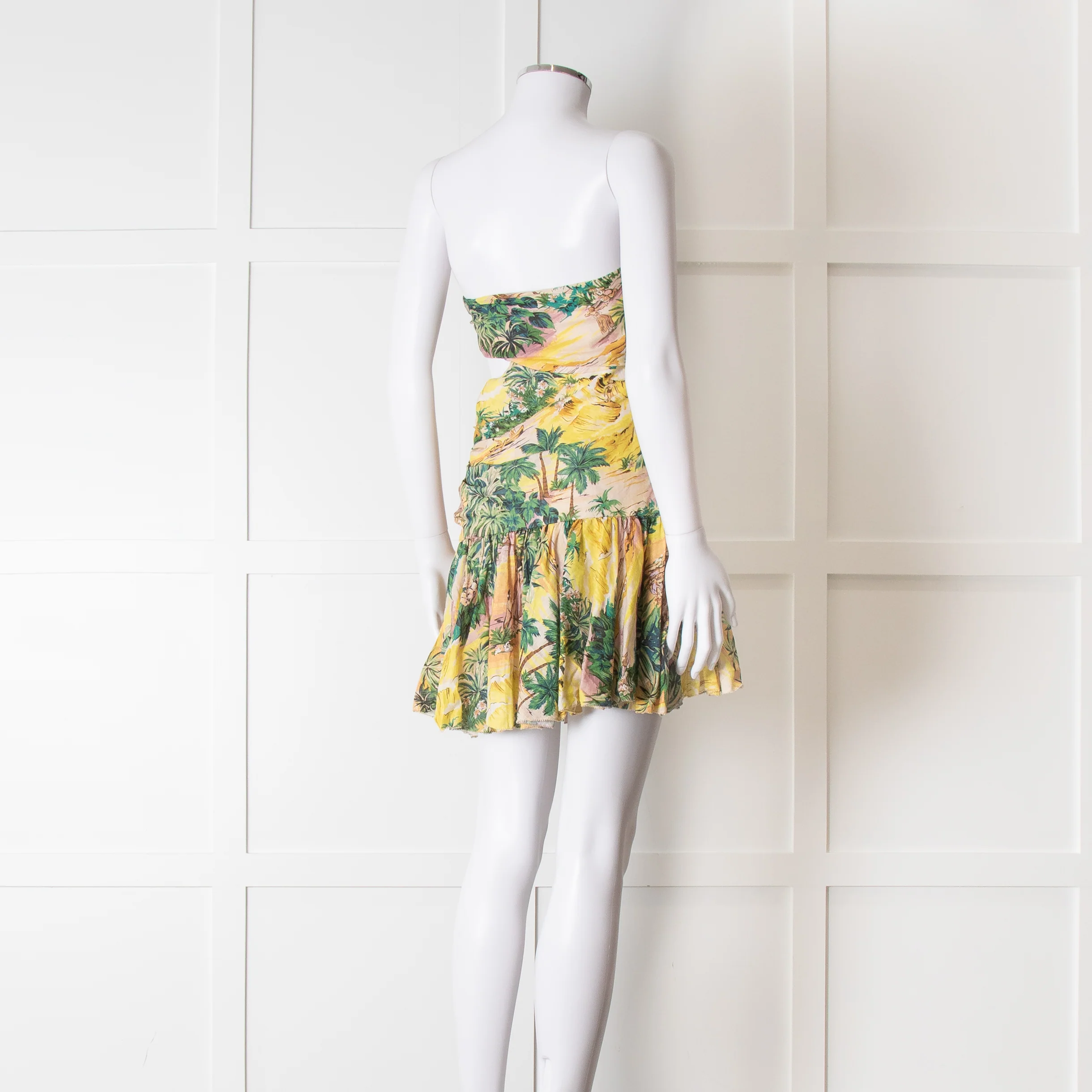 Zimmermann Linen Hawaiian Print Juliette Cutout Dress - Image 4