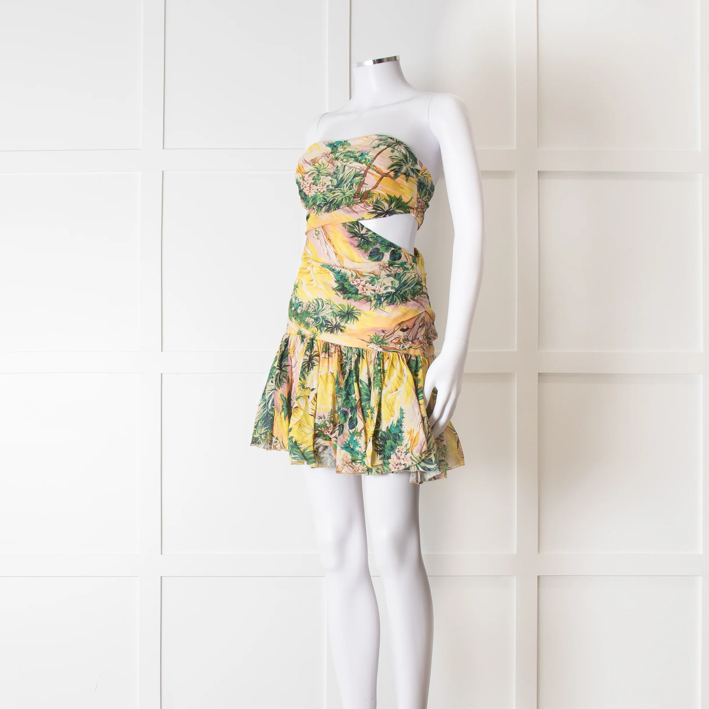 Zimmermann Linen Hawaiian Print Juliette Cutout Dress - Image 8