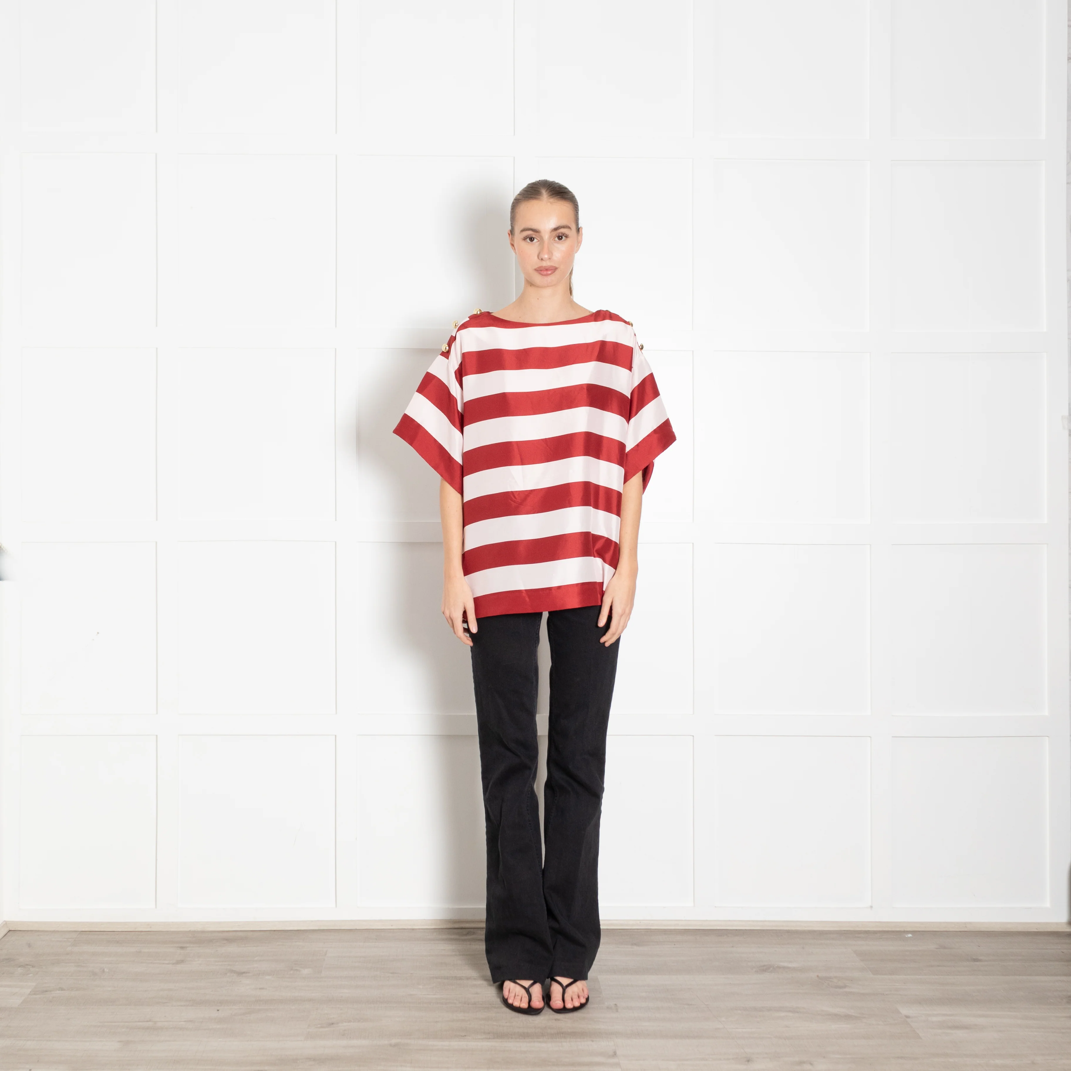 Zimmermann Wonderland Striped Boxy Tee