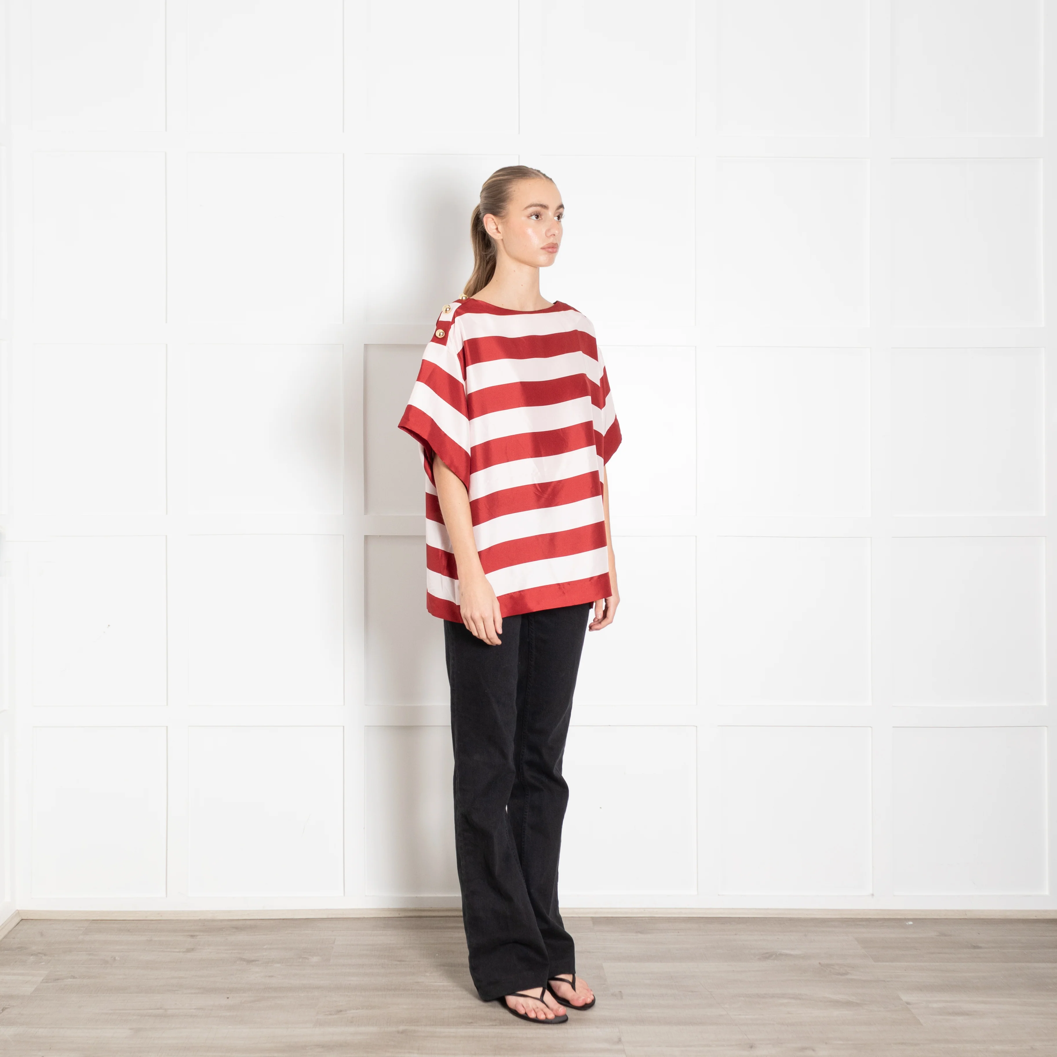 Zimmermann Wonderland Striped Boxy Tee - Image 7