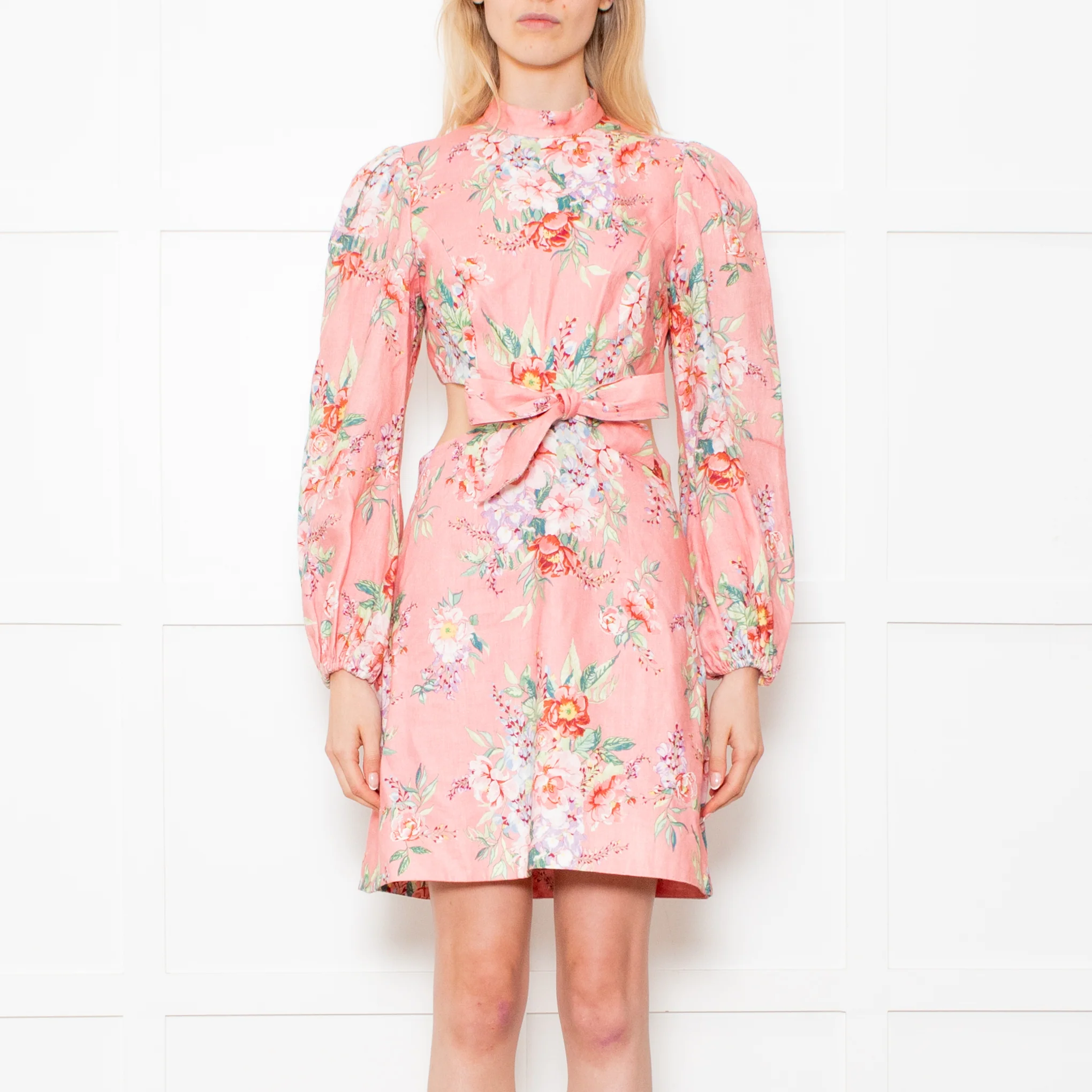 Zimmermann Zinnia Pink Floral Cutout Dress - Image 2
