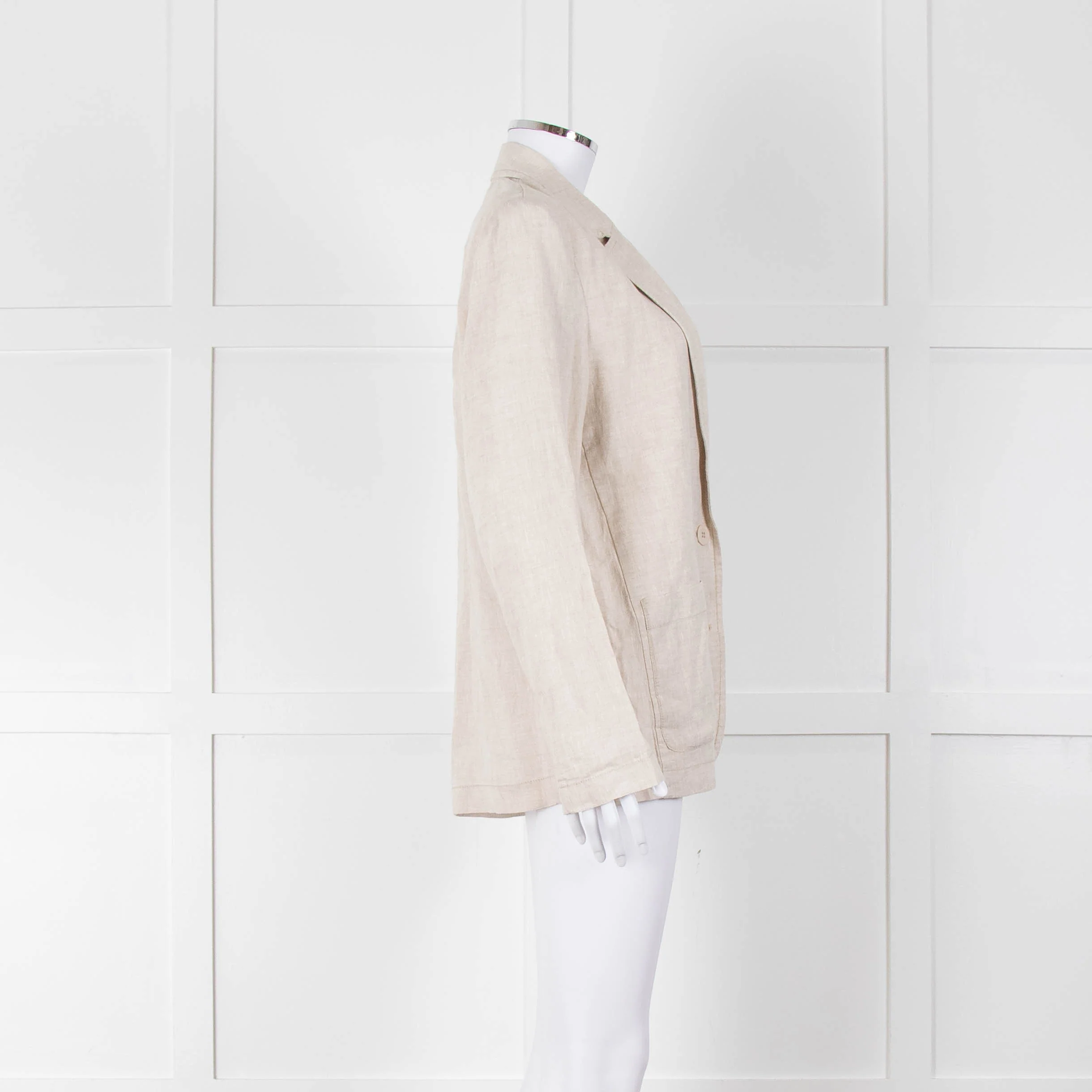 Zyga Linn Laundry Beige Linen Blazer Jacket - Image 3