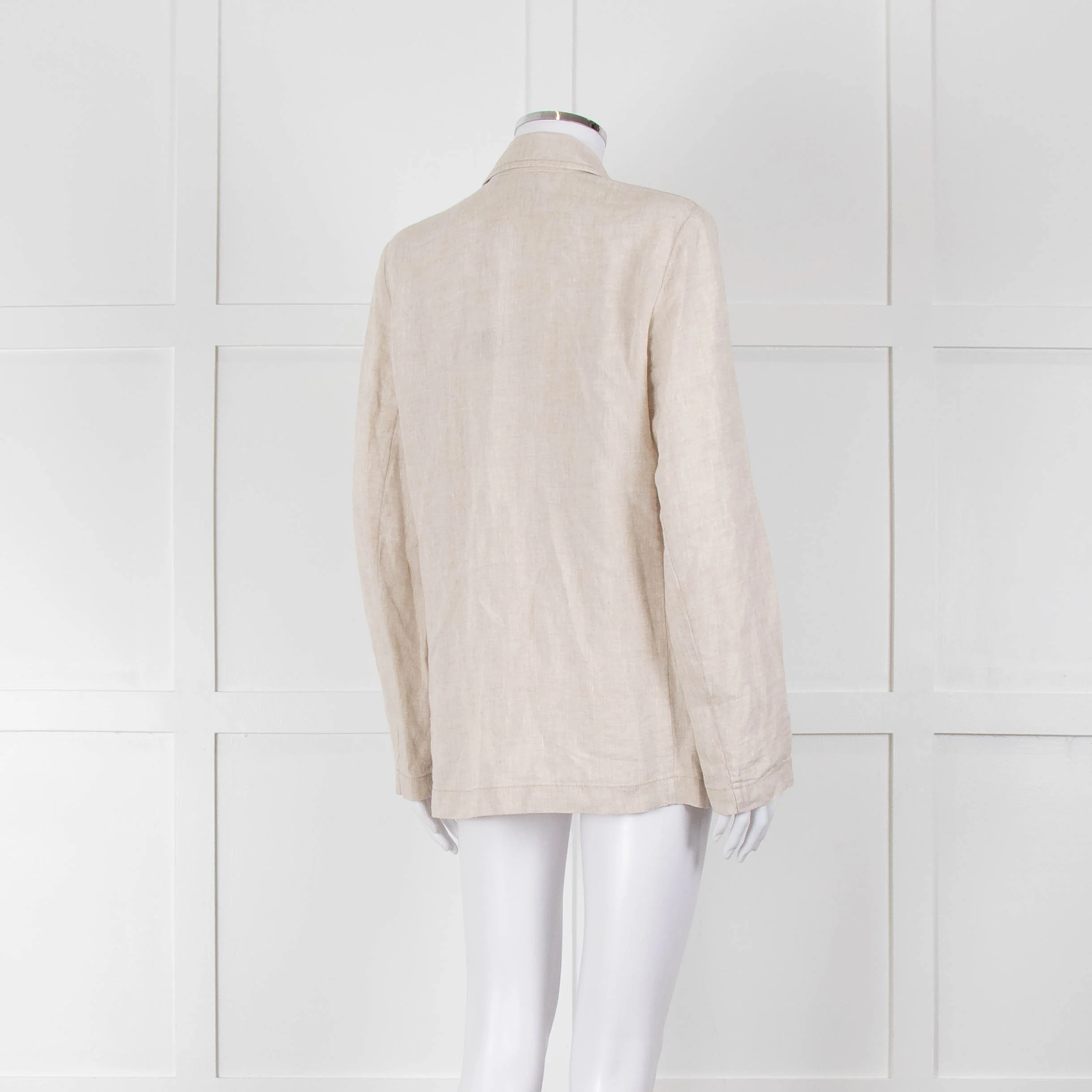 Zyga Linn Laundry Beige Linen Blazer Jacket - Image 4