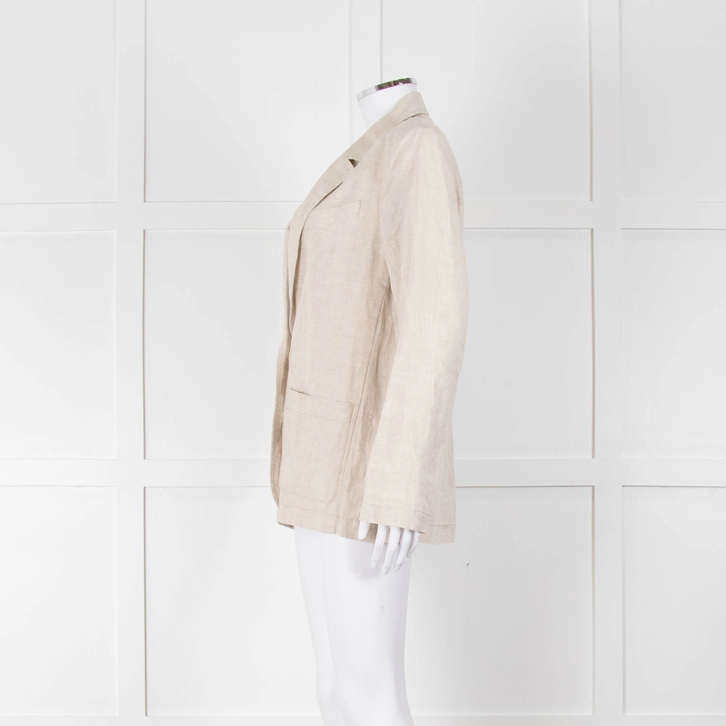 Zyga Linn Laundry Beige Linen Blazer Jacket - Image 7