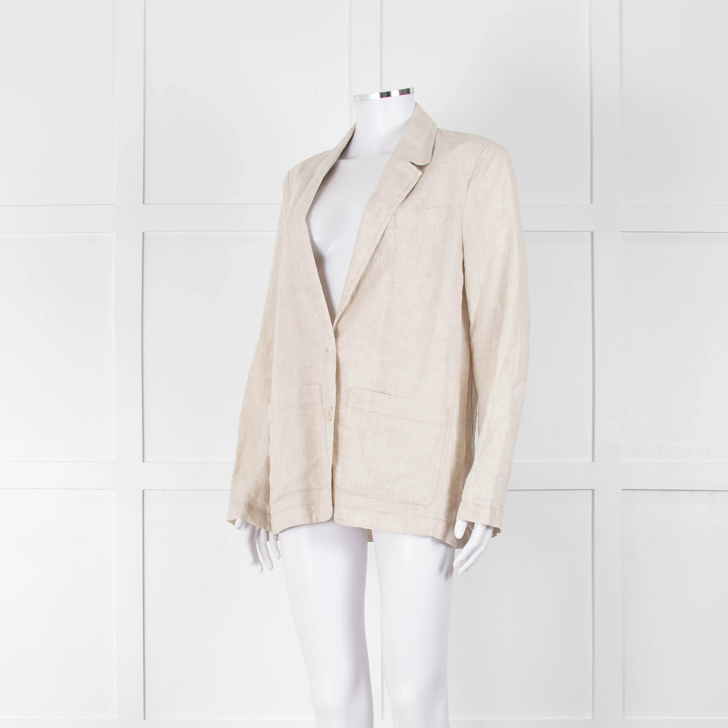 Zyga Linn Laundry Beige Linen Blazer Jacket - Image 8