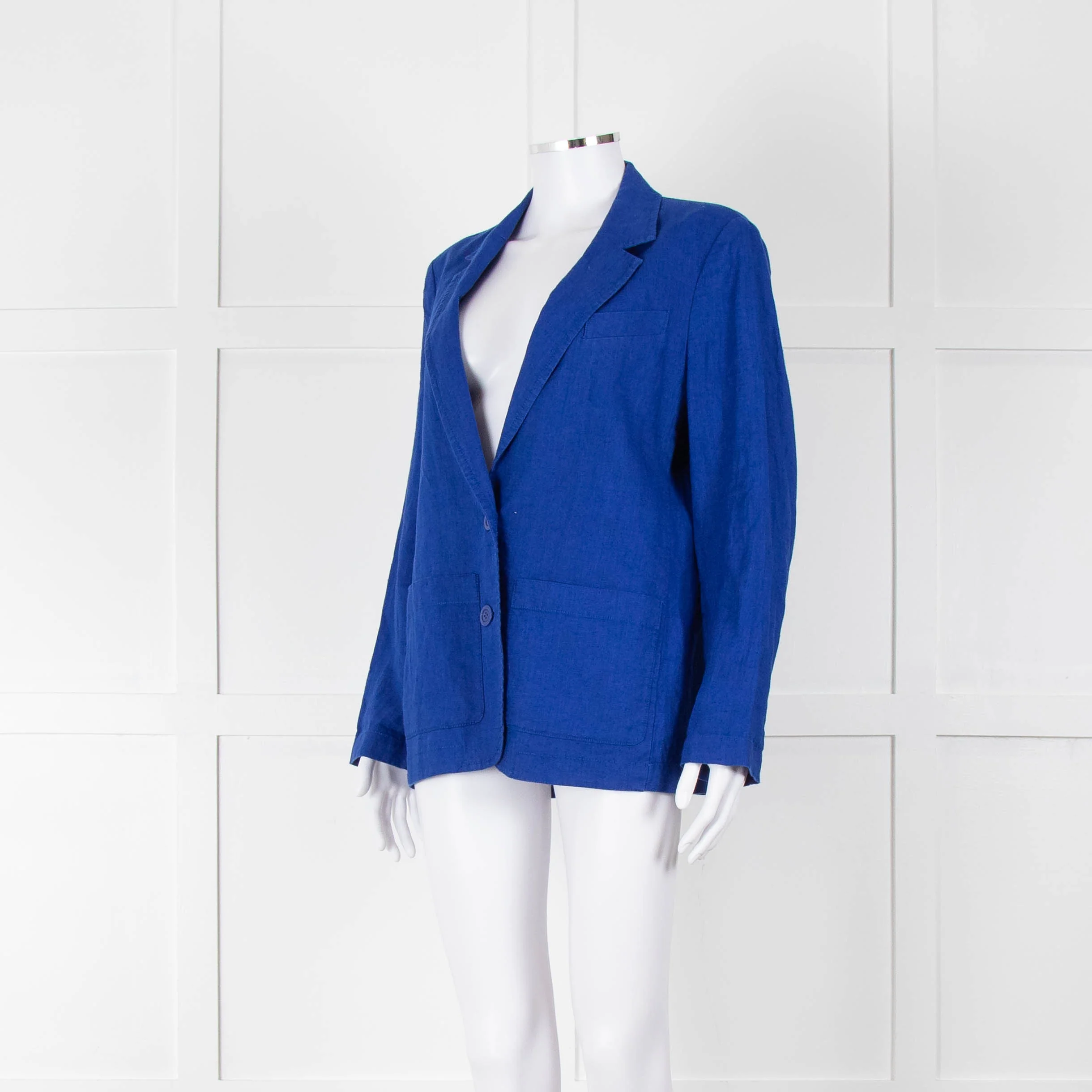 Zyga Linn Laundry Royal Blue Linen Blazer Jacket - Image 8